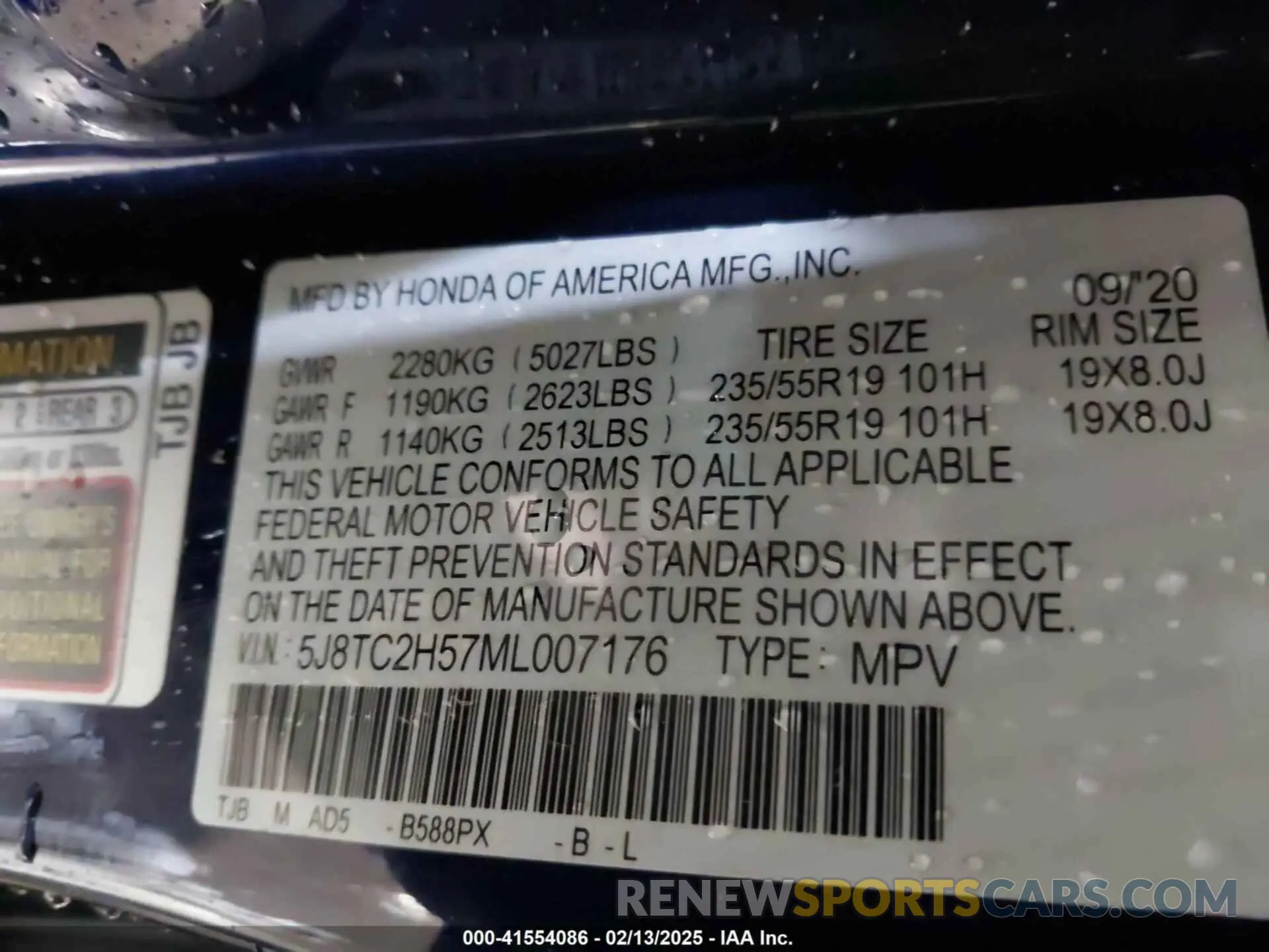 9 fotografías del automóvil dañado 5J8TC2H57ML007176 ACURA RDX 2021