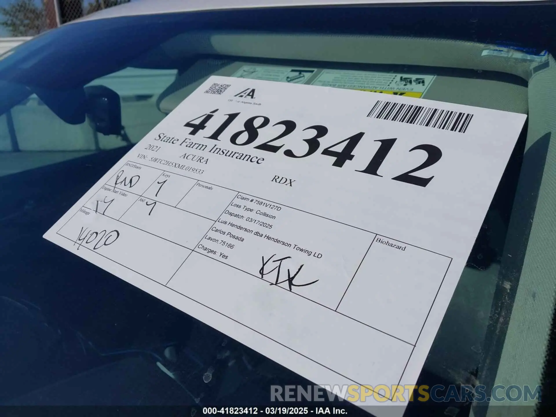 17 fotografías del automóvil dañado 5J8TC2H5XML019533 ACURA RDX 2021