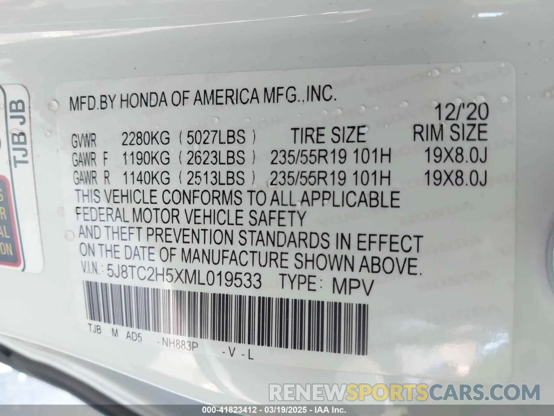 9 fotografías del automóvil dañado 5J8TC2H5XML019533 ACURA RDX 2021