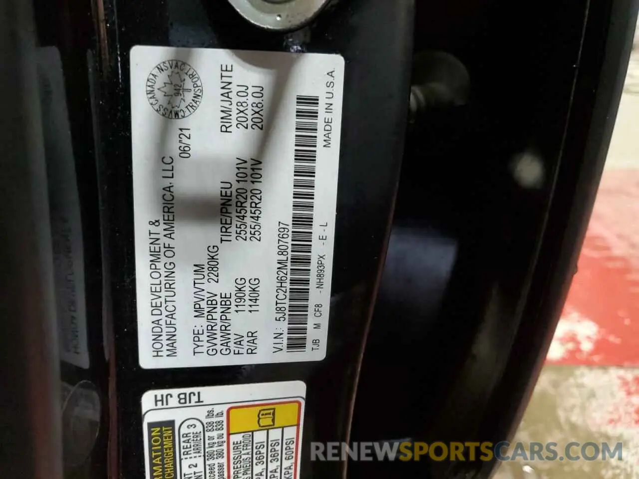 13 fotografías del automóvil dañado 5J8TC2H62ML807697 ACURA RDX 2021