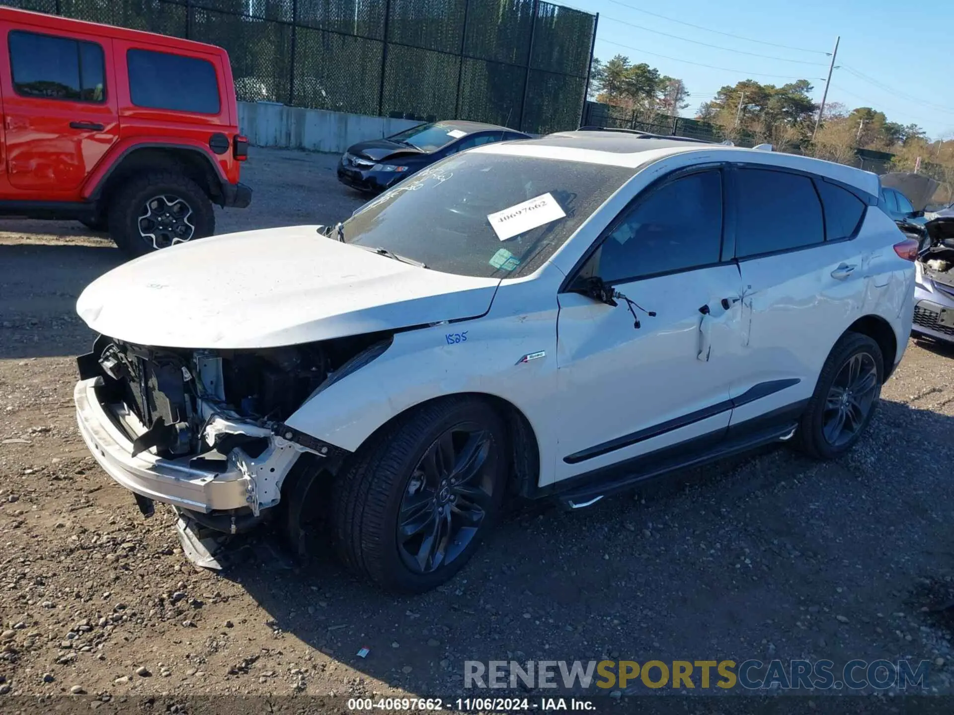 2 fotografías del automóvil dañado 5J8TC2H69ML043928 ACURA RDX 2021