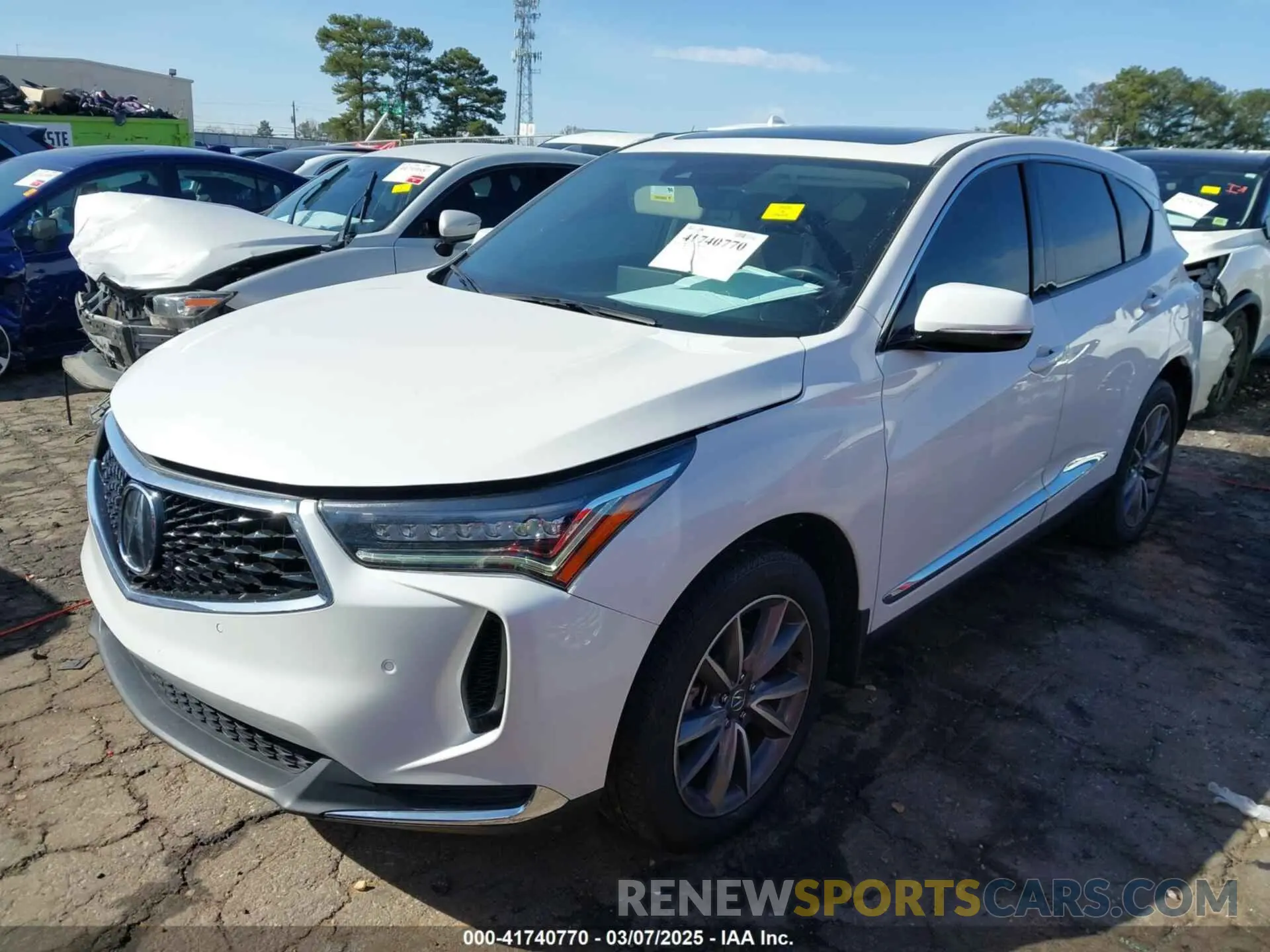 2 fotografías del automóvil dañado 5J8TC1H58NL003746 ACURA RDX 2022