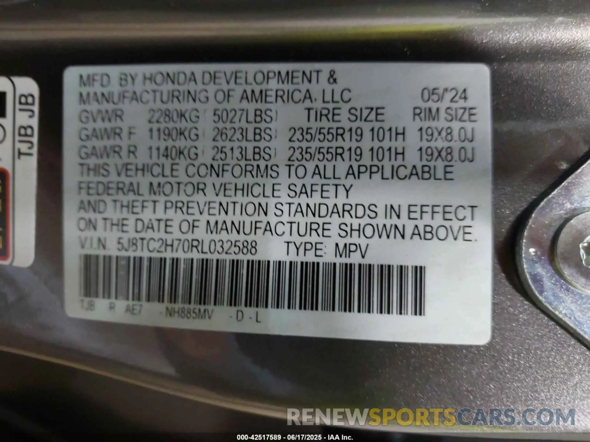 9 fotografías del automóvil dañado 5J8TC2H70RL032588 ACURA RDX 2024