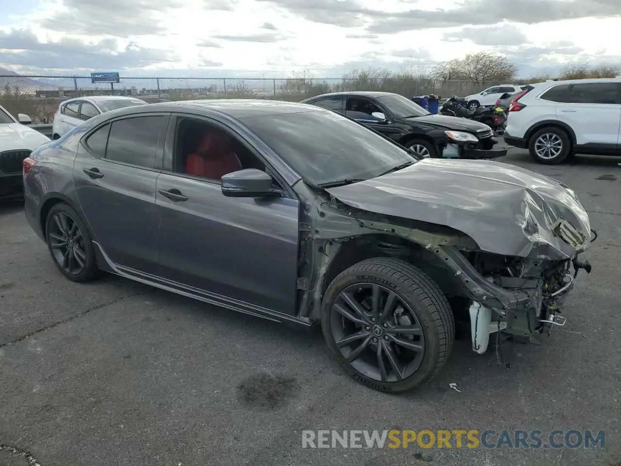 4 fotografías del automóvil dañado 19UUB3F64KA005659 ACURA TLX 2019