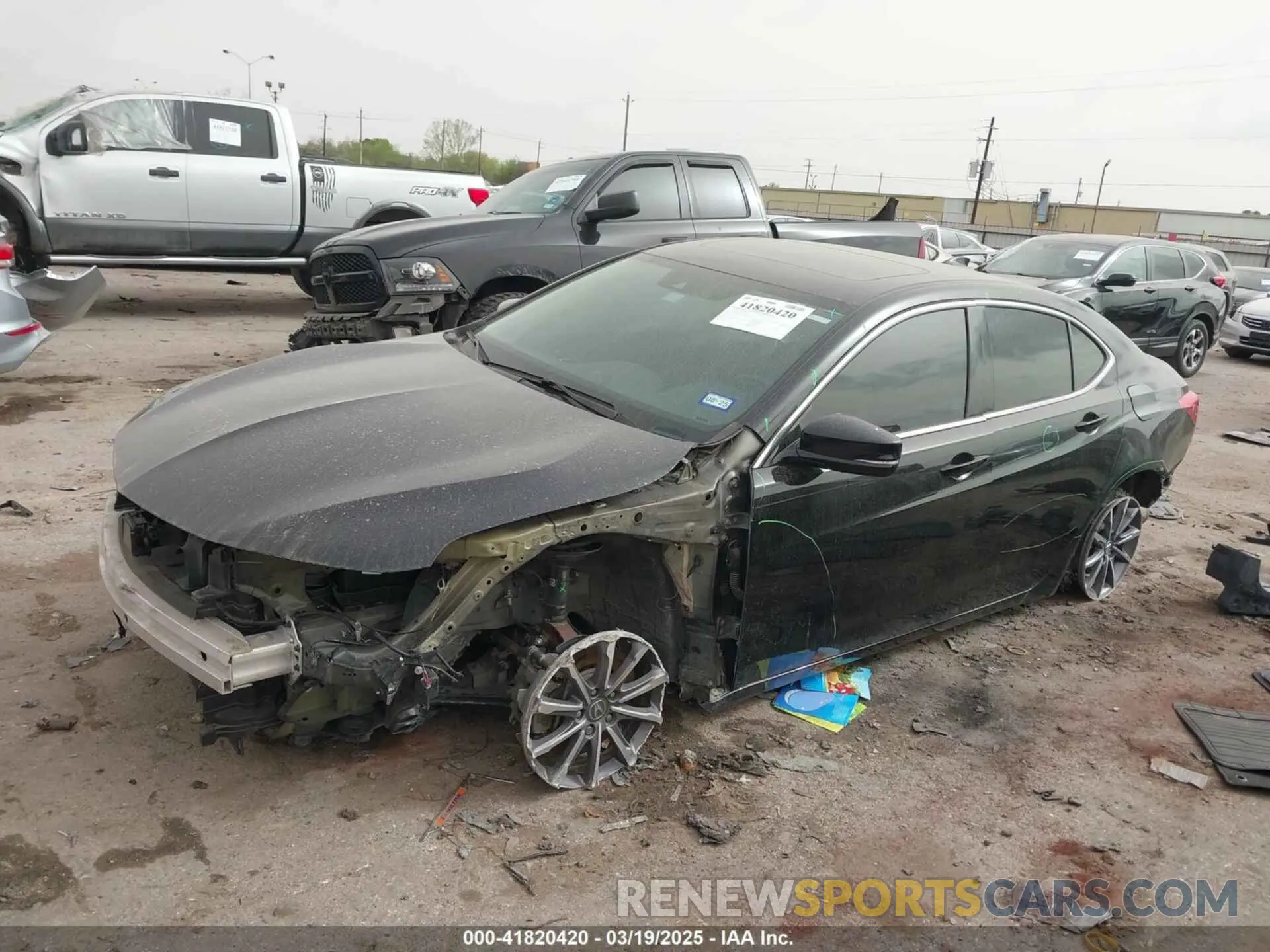 2 fotografías del automóvil dañado 19UUB1F32LA002657 ACURA TLX 2020