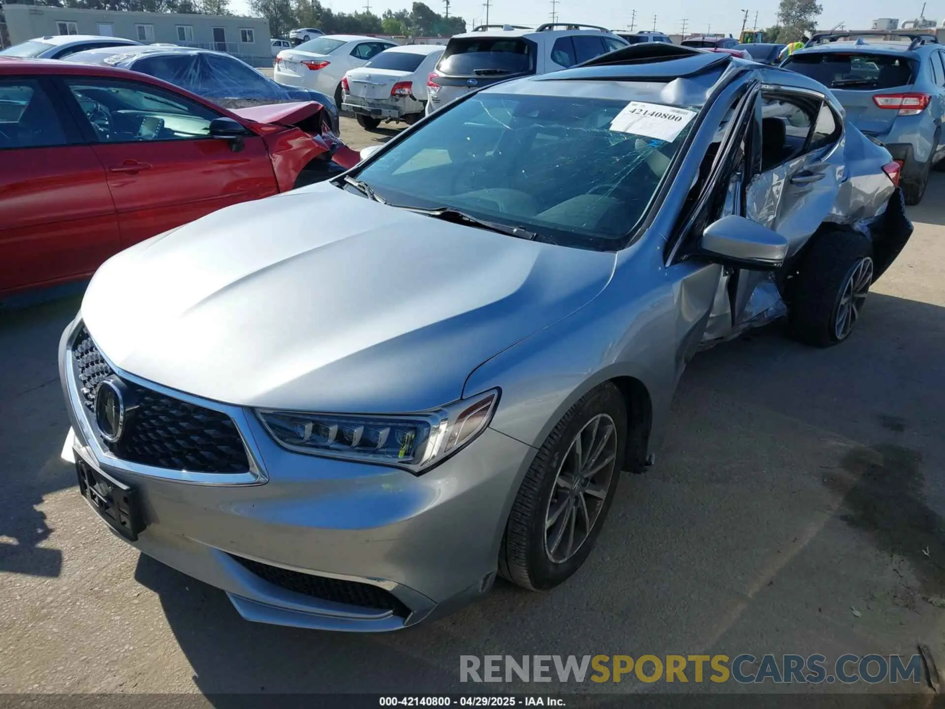 2 fotografías del automóvil dañado 19UUB1F37LA007627 ACURA TLX 2020