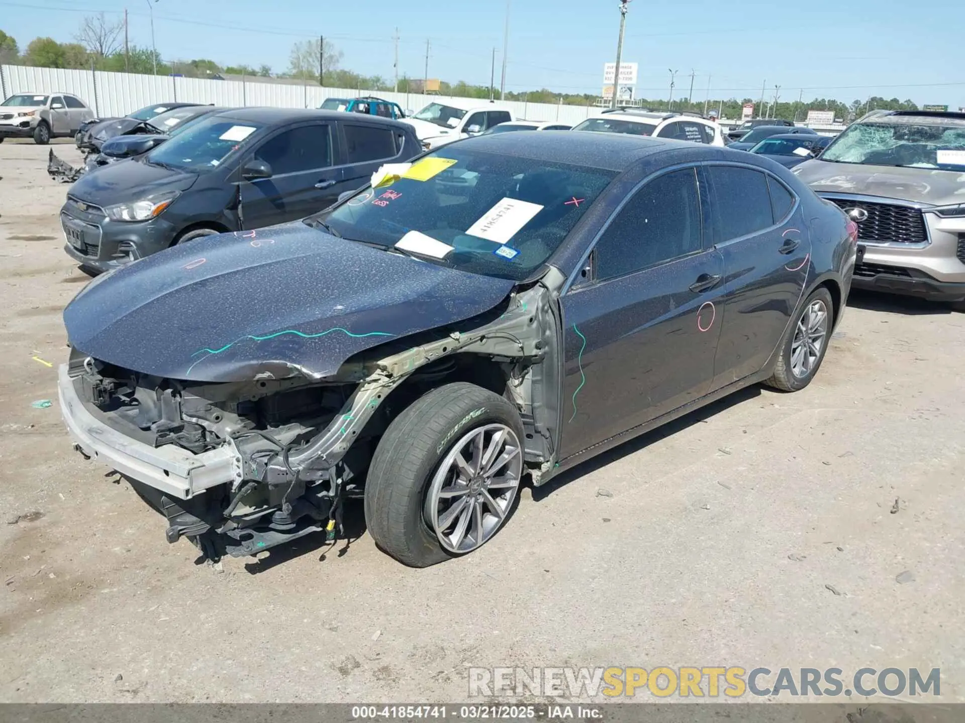 2 fotografías del automóvil dañado 19UUB1F3XLA011087 ACURA TLX 2020