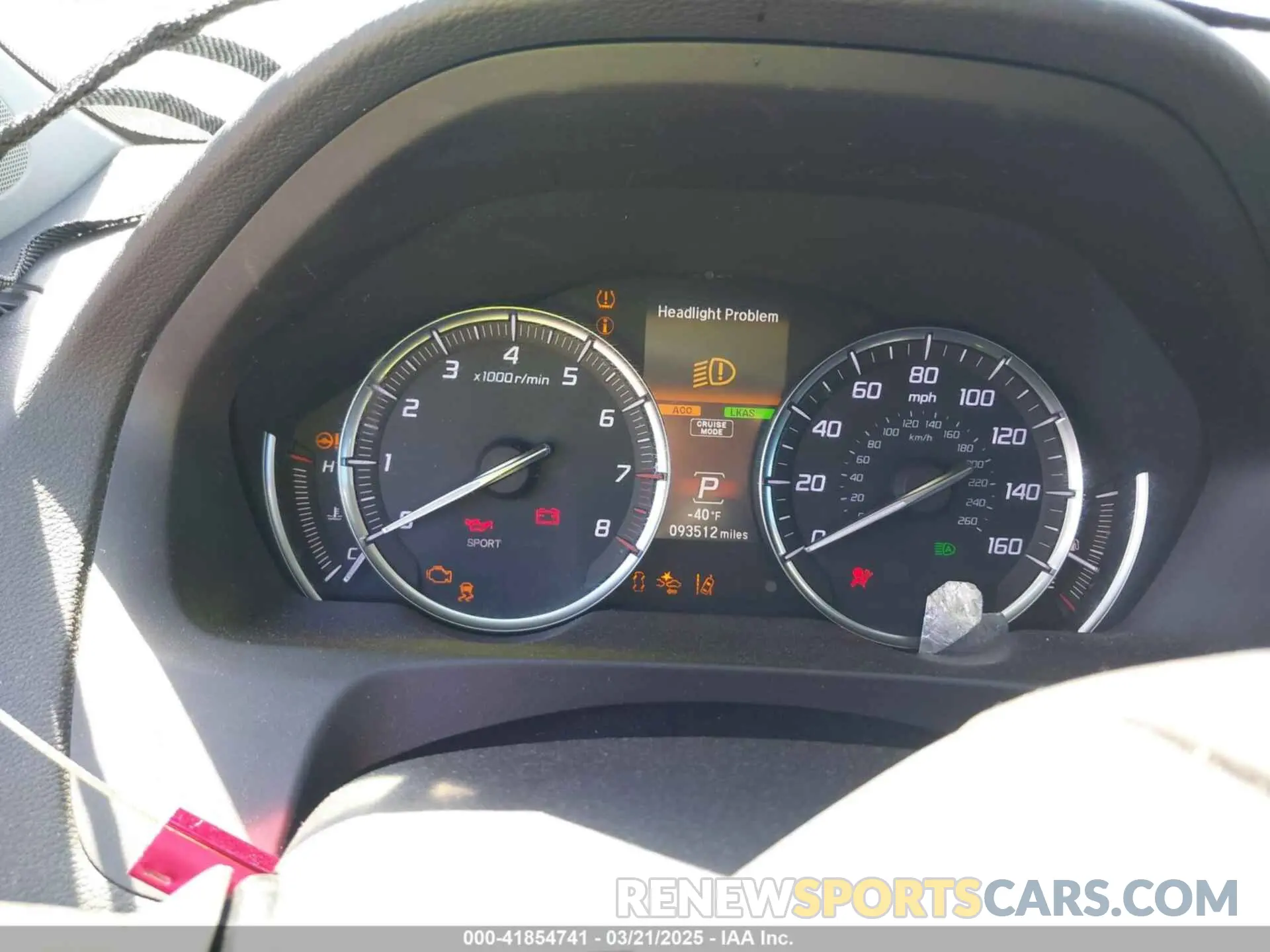 7 fotografías del automóvil dañado 19UUB1F3XLA011087 ACURA TLX 2020