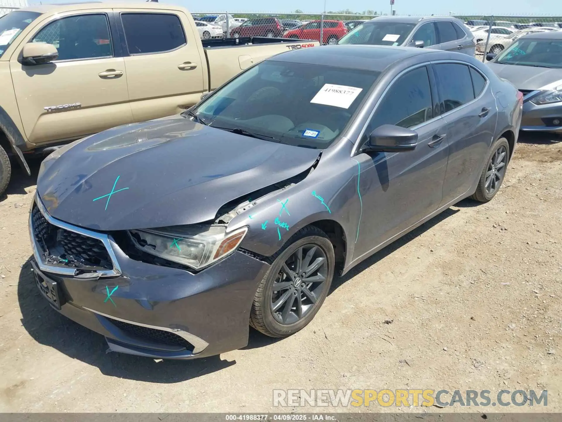 2 fotografías del automóvil dañado 19UUB1F53LA010462 ACURA TLX 2020