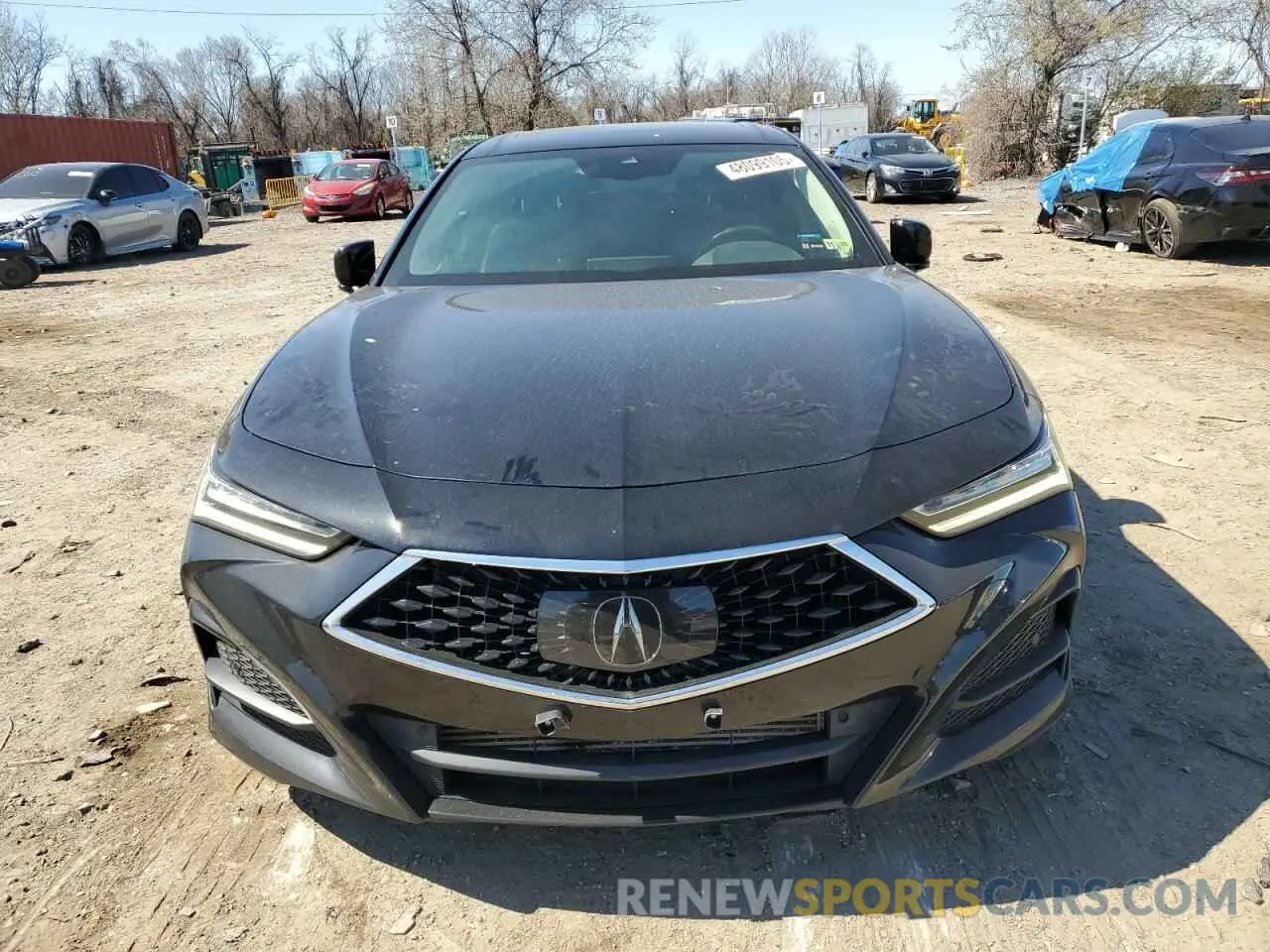 5 fotografías del automóvil dañado 19UUB5F42MA005804 ACURA TLX 2021