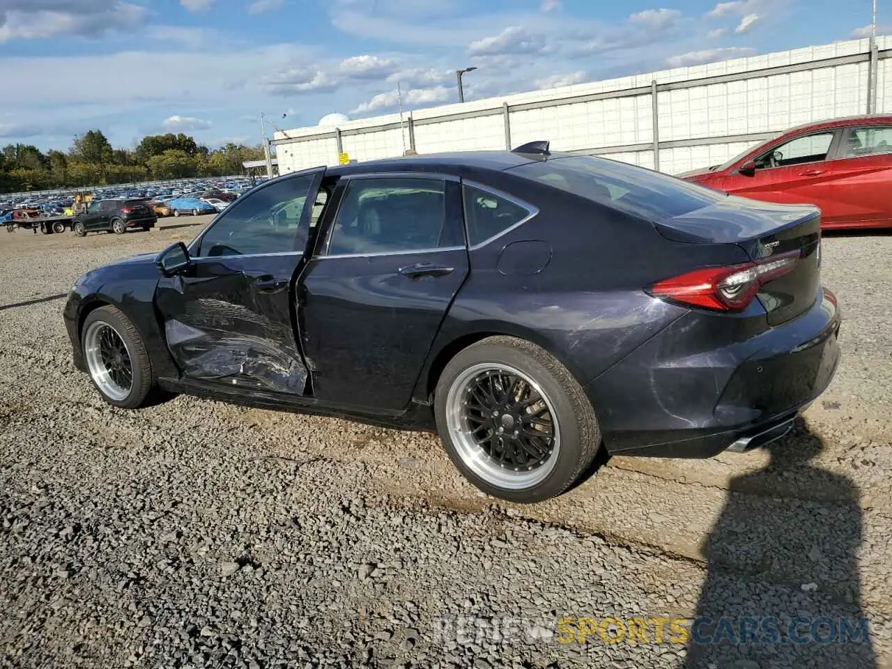 2 fotografías del automóvil dañado 19UUB5F45MA006185 ACURA TLX 2021