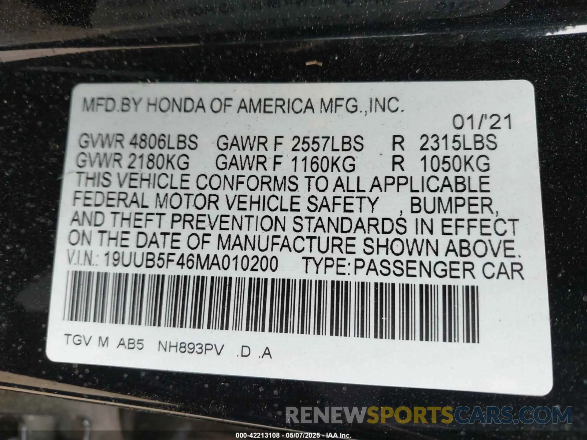 9 fotografías del automóvil dañado 19UUB5F46MA010200 ACURA TLX 2021