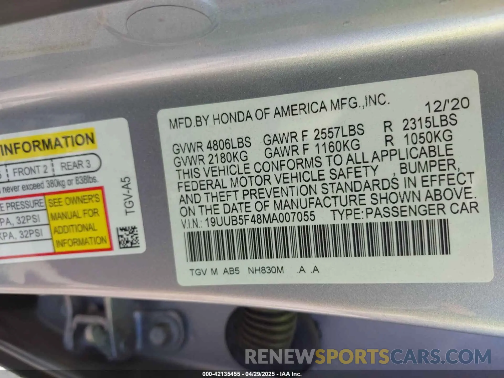9 fotografías del automóvil dañado 19UUB5F48MA007055 ACURA TLX 2021