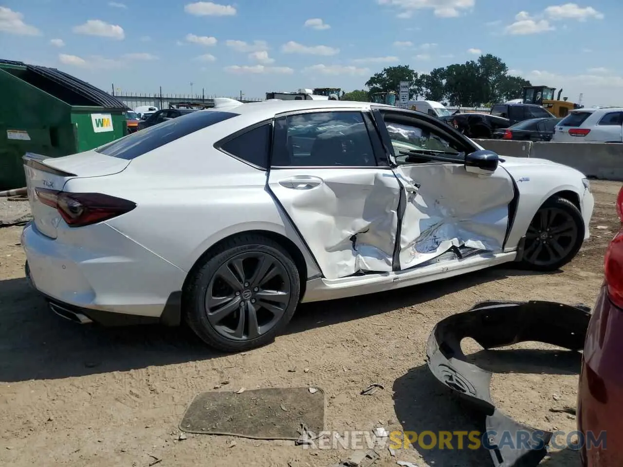 3 fotografías del automóvil dañado 19UUB5F51MA016091 ACURA TLX 2021