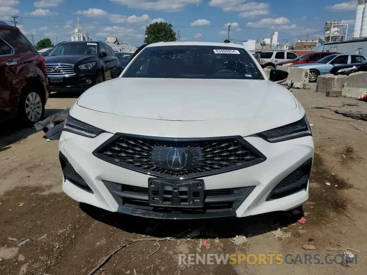5 fotografías del automóvil dañado 19UUB5F51MA016091 ACURA TLX 2021
