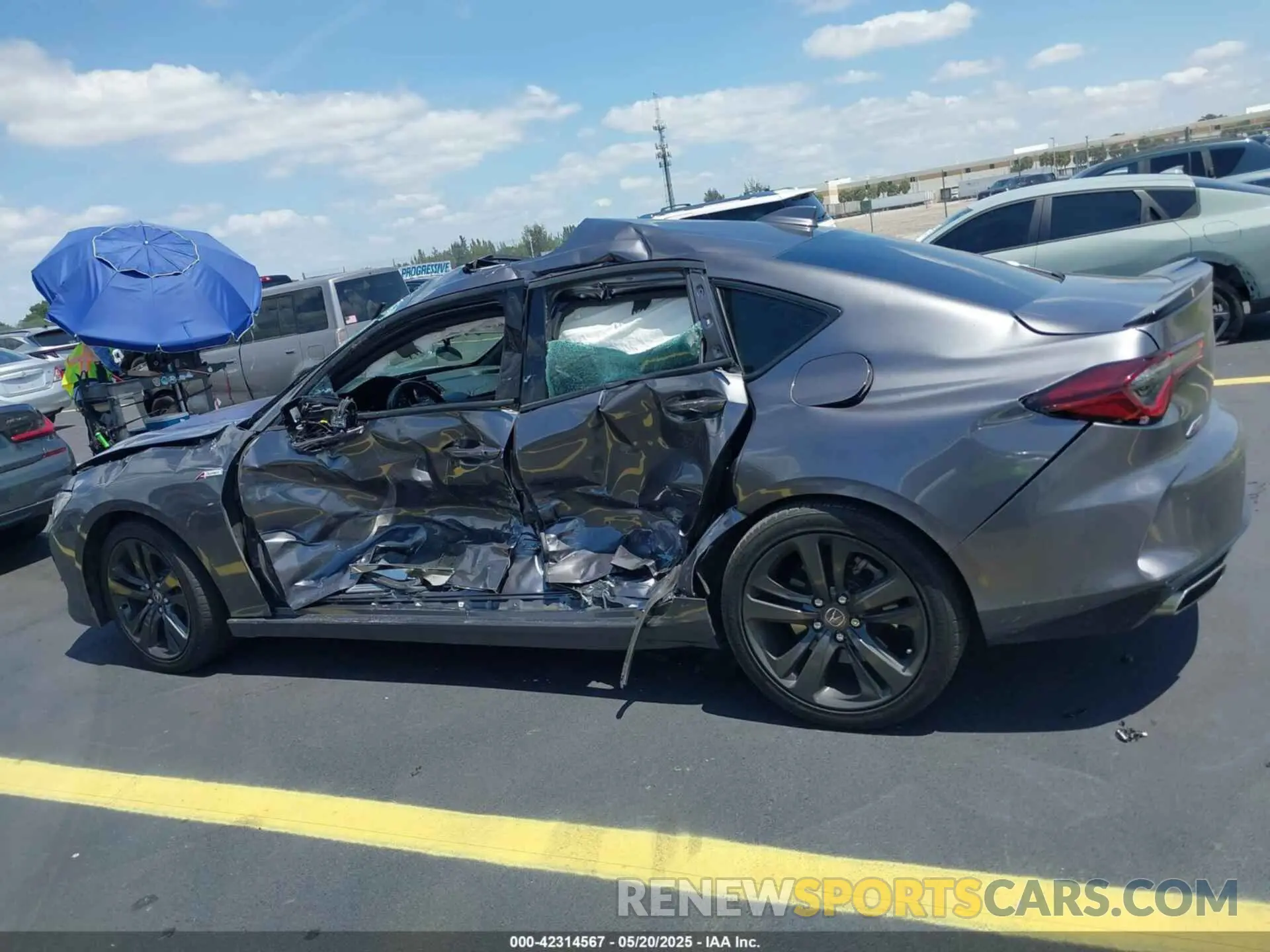 14 fotografías del automóvil dañado 19UUB5F58MA008036 ACURA TLX 2021