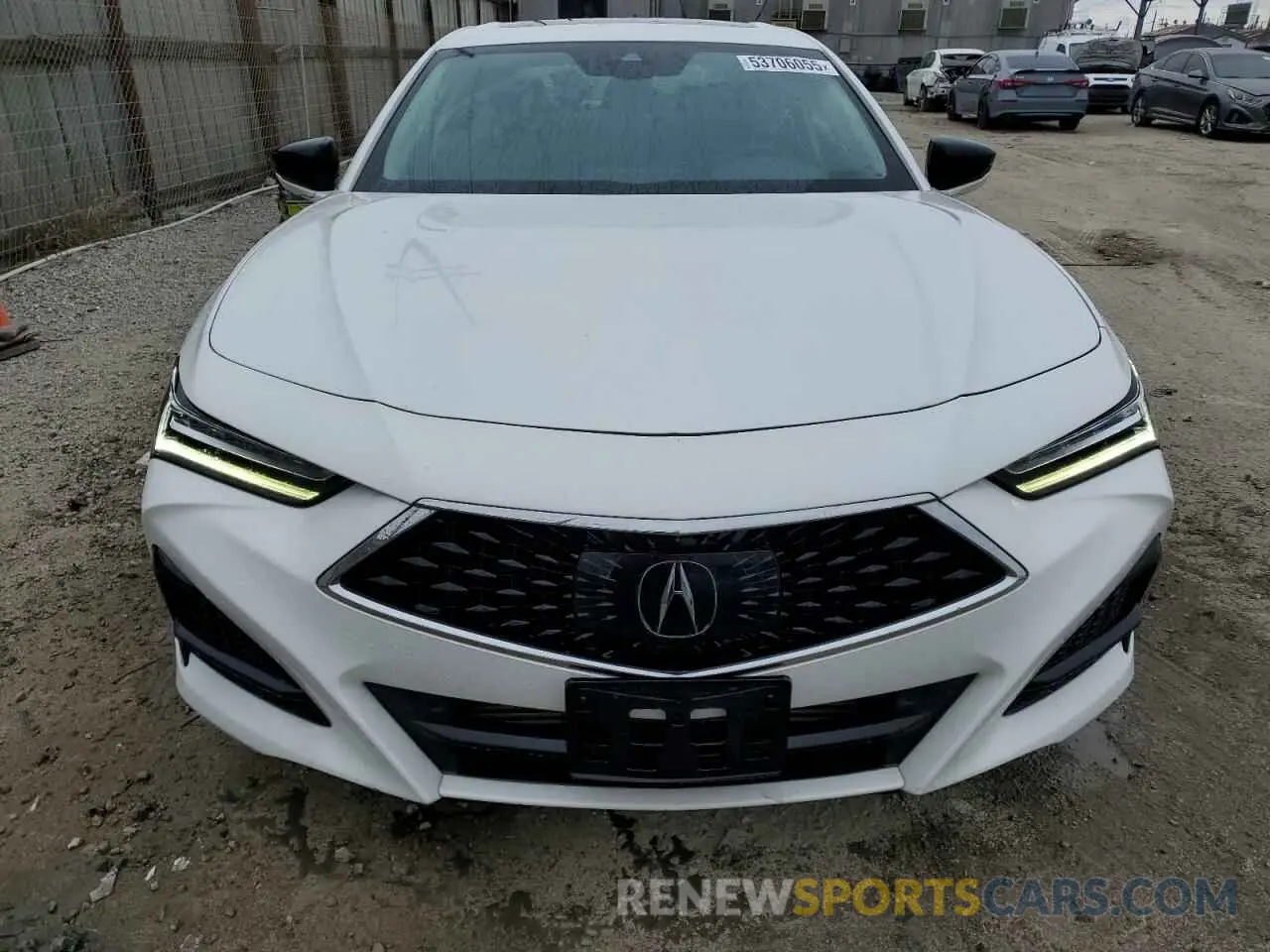 5 fotografías del automóvil dañado 19UUB6F43MA006790 ACURA TLX 2021