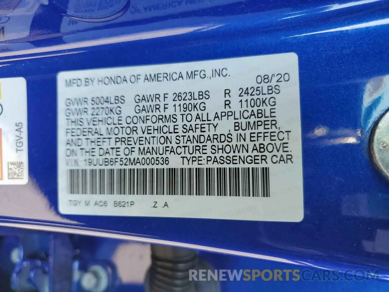 13 fotografías del automóvil dañado 19UUB6F52MA000536 ACURA TLX 2021