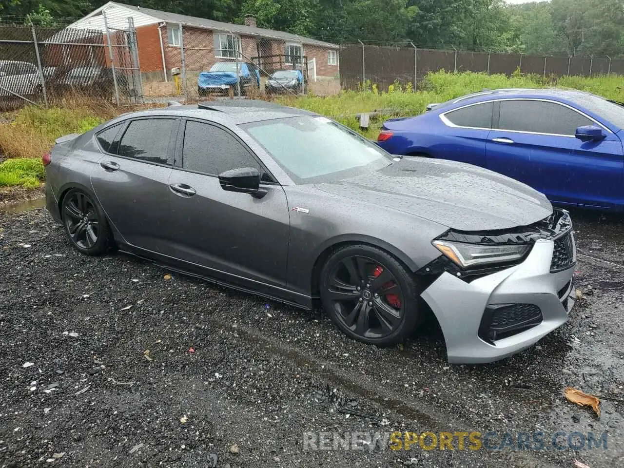 4 fotografías del automóvil dañado 19UUB6F56MA009384 ACURA TLX 2021