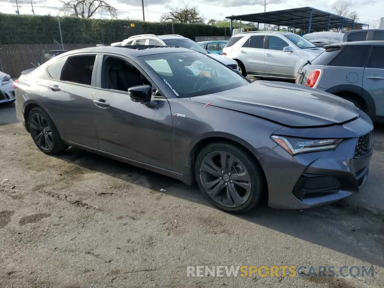 4 fotografías del automóvil dañado 19UUB6F58MA009824 ACURA TLX 2021