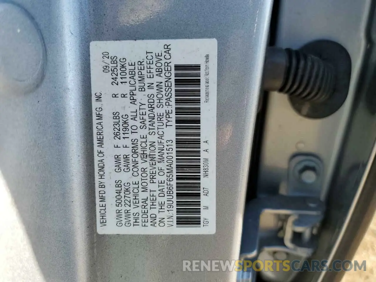 14 fotografías del automóvil dañado 19UUB6F65MA001513 ACURA TLX 2021