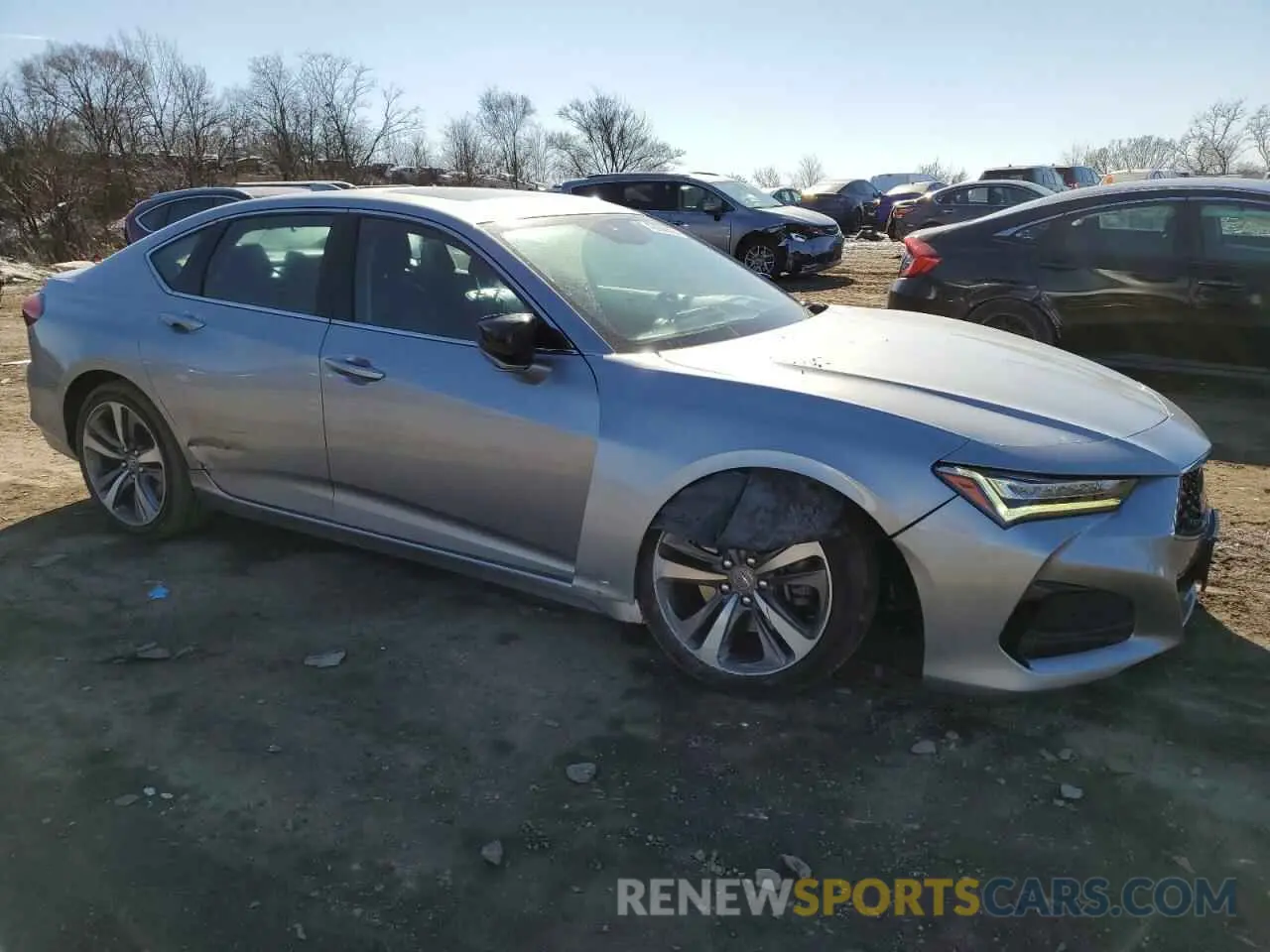 4 fotografías del automóvil dañado 19UUB6F65MA001513 ACURA TLX 2021