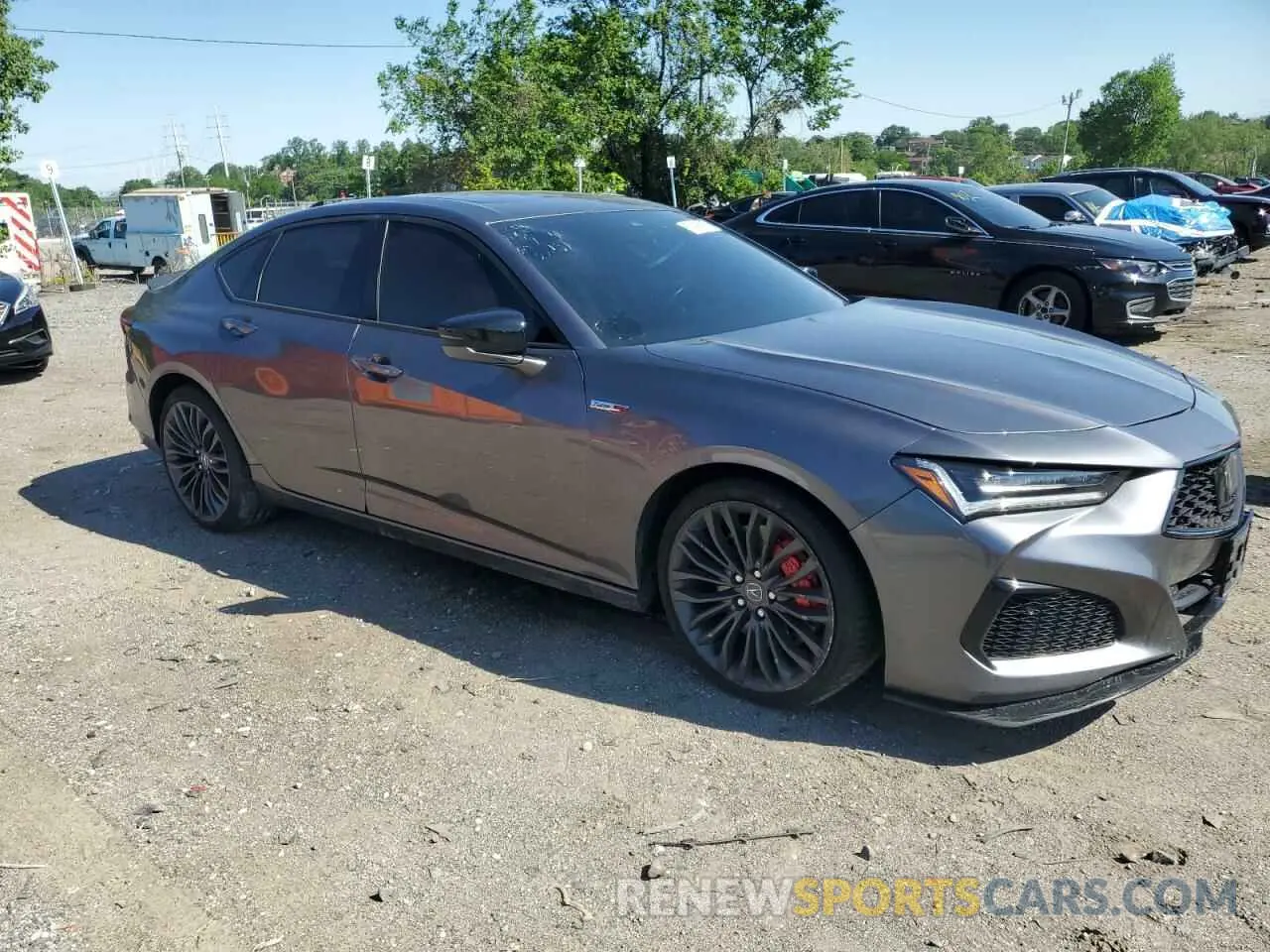 4 fotografías del automóvil dañado 19UUB7F09MA000379 ACURA TLX 2021