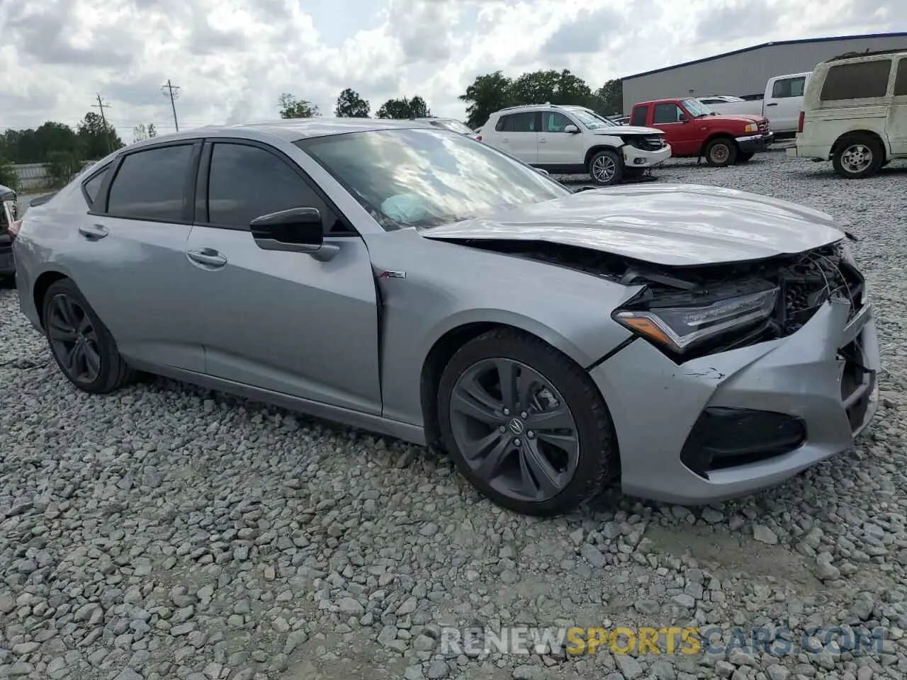 4 fotografías del automóvil dañado 19UUB5F55NA000851 ACURA TLX 2022
