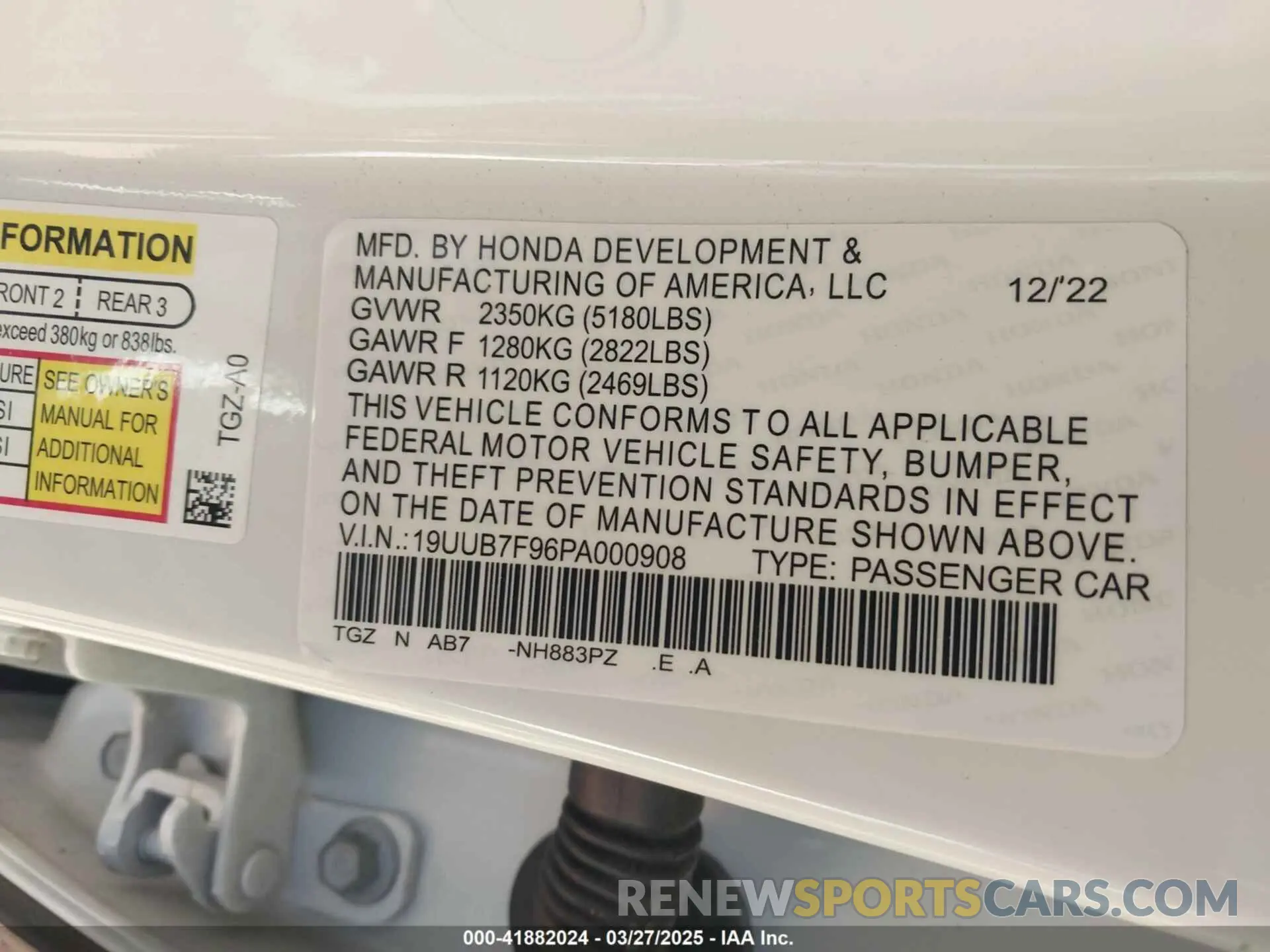 9 fotografías del automóvil dañado 19UUB7F98NA002494 ACURA TLX 2022
