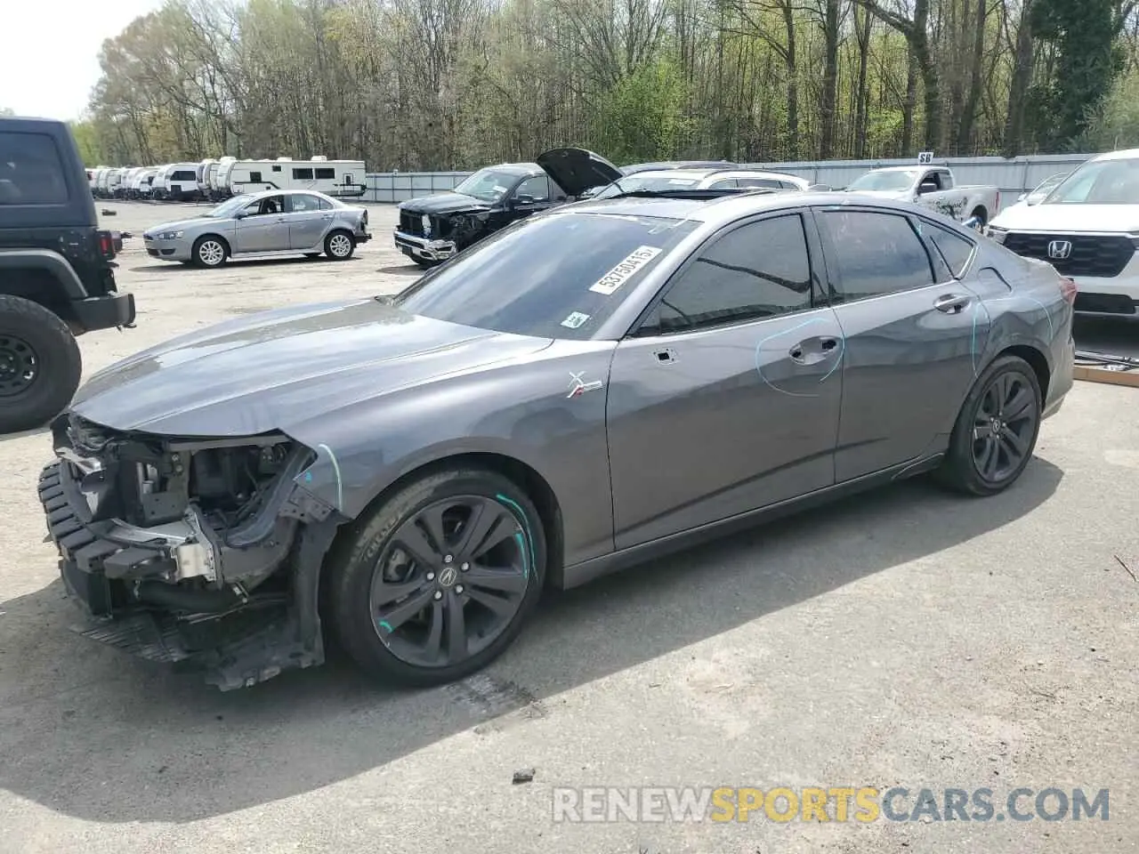1 fotografías del automóvil dañado 19UUB6F52PA001612 ACURA TLX 2023