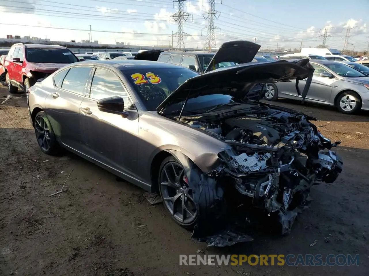 4 fotografías del automóvil dañado 19UUB7F96PA000620 ACURA TLX 2023