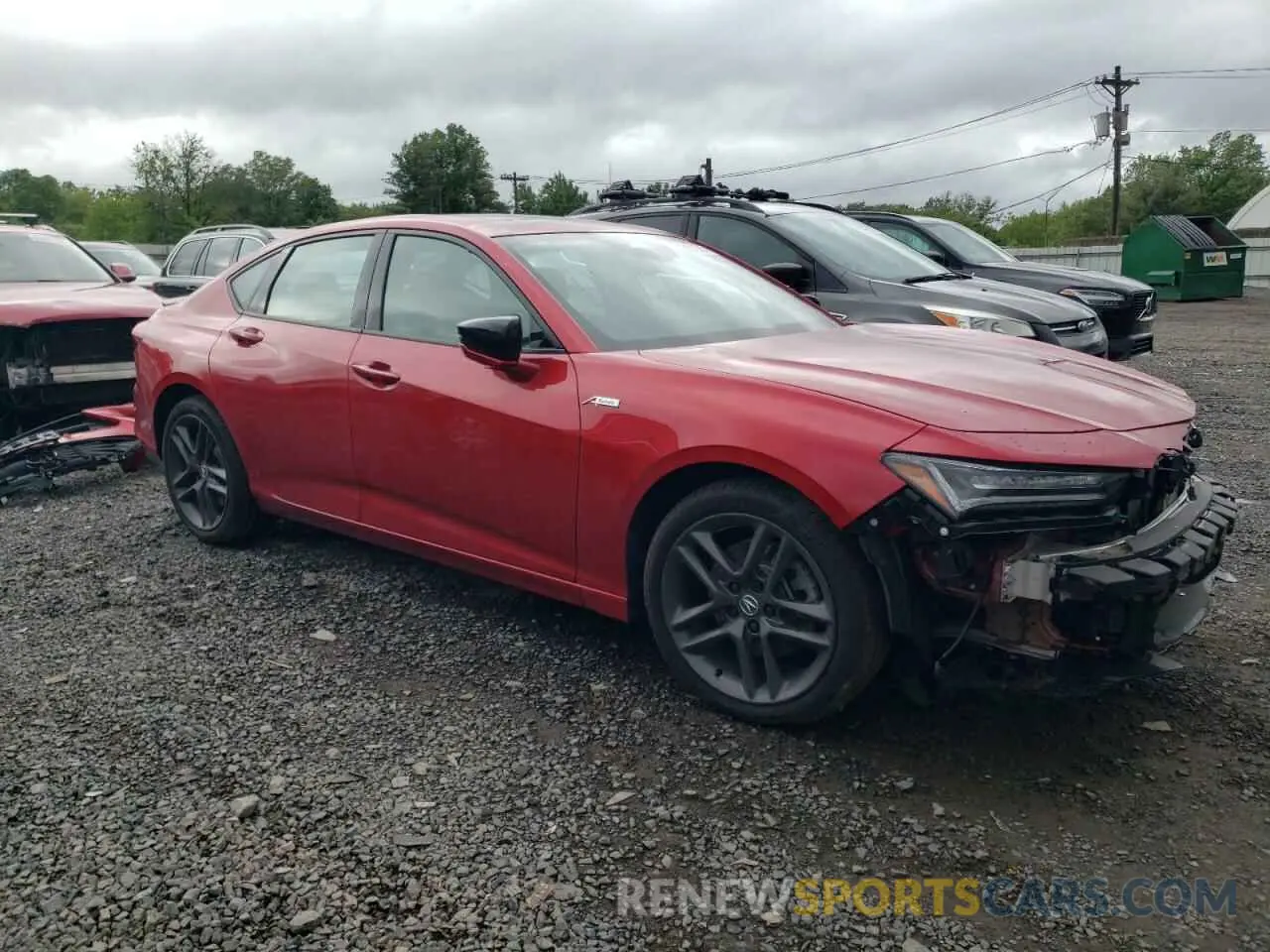 4 fotografías del automóvil dañado 19UUB6F58RA000337 ACURA TLX 2024