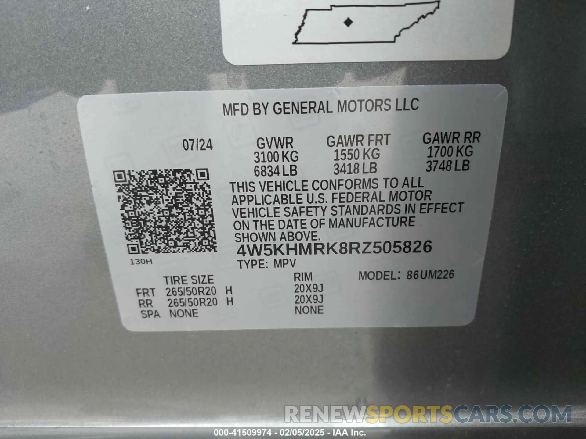 9 fotografías del automóvil dañado 4W5KHMRK8RZ505826 ACURA ZDX 2024