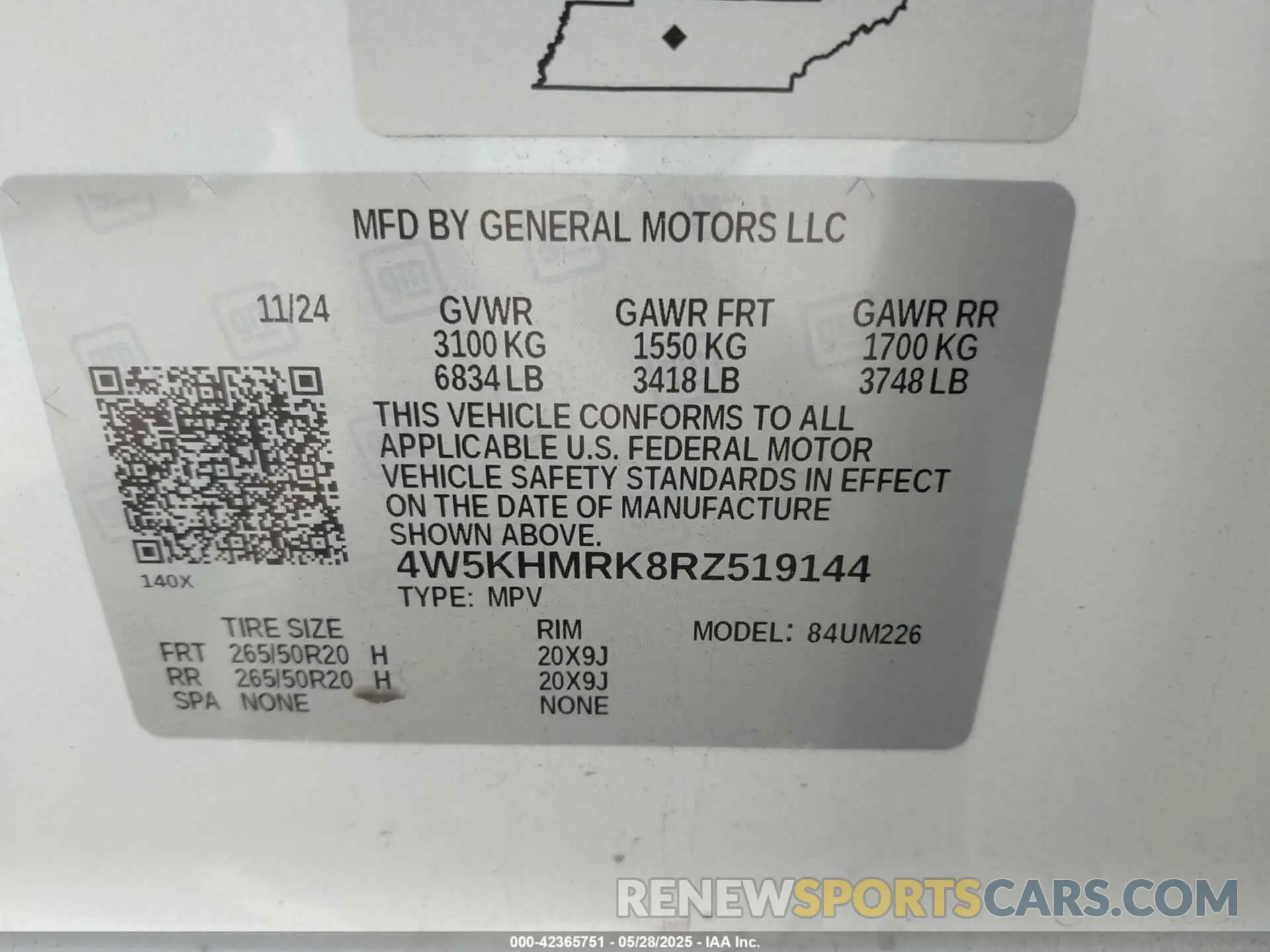 9 fotografías del automóvil dañado 4W5KHMRK8RZ519144 ACURA ZDX 2024