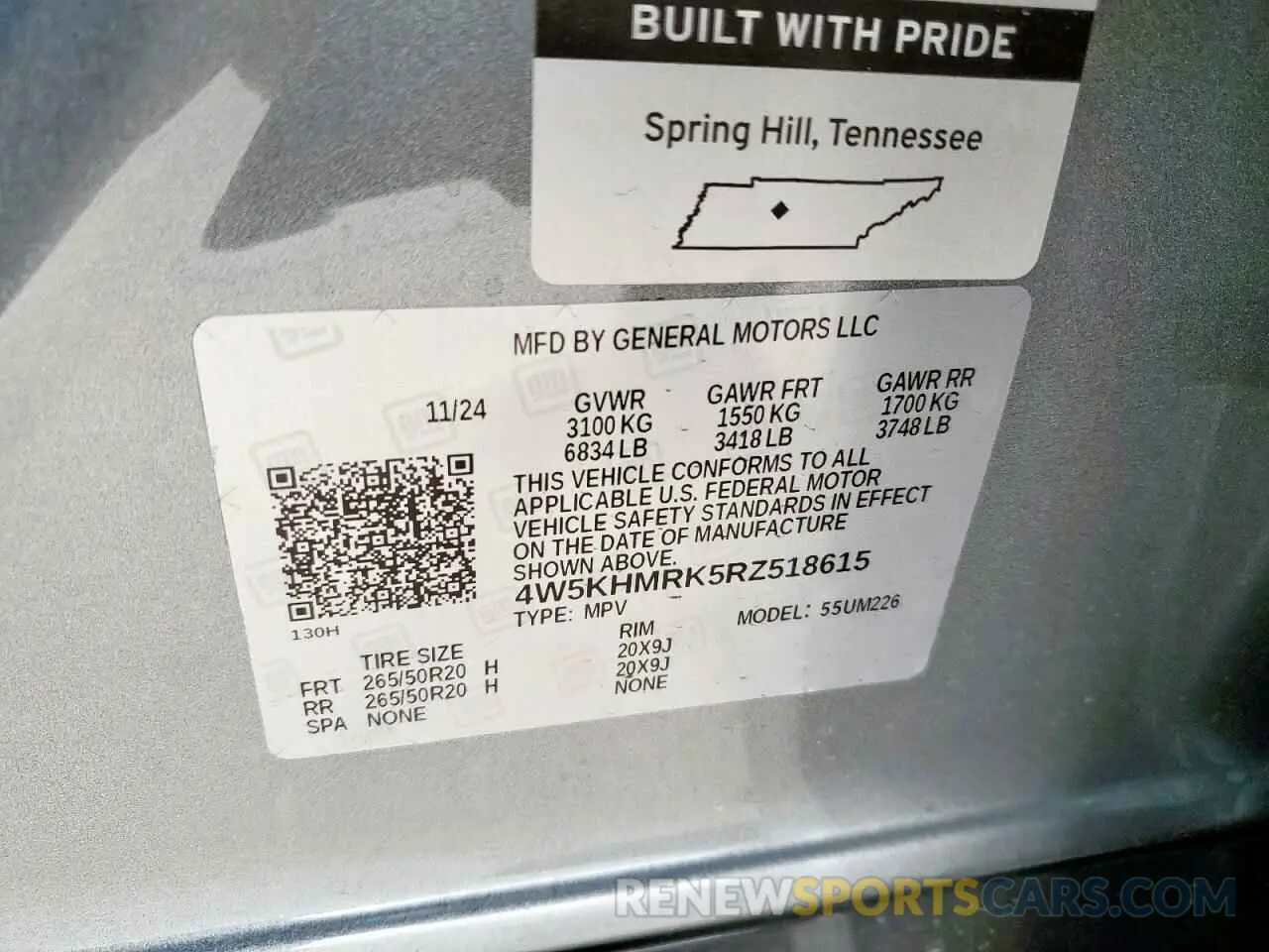12 fotografías del automóvil dañado 4W5KHMRK5RZ518615 ACURA ZDX A-SPEC 2024