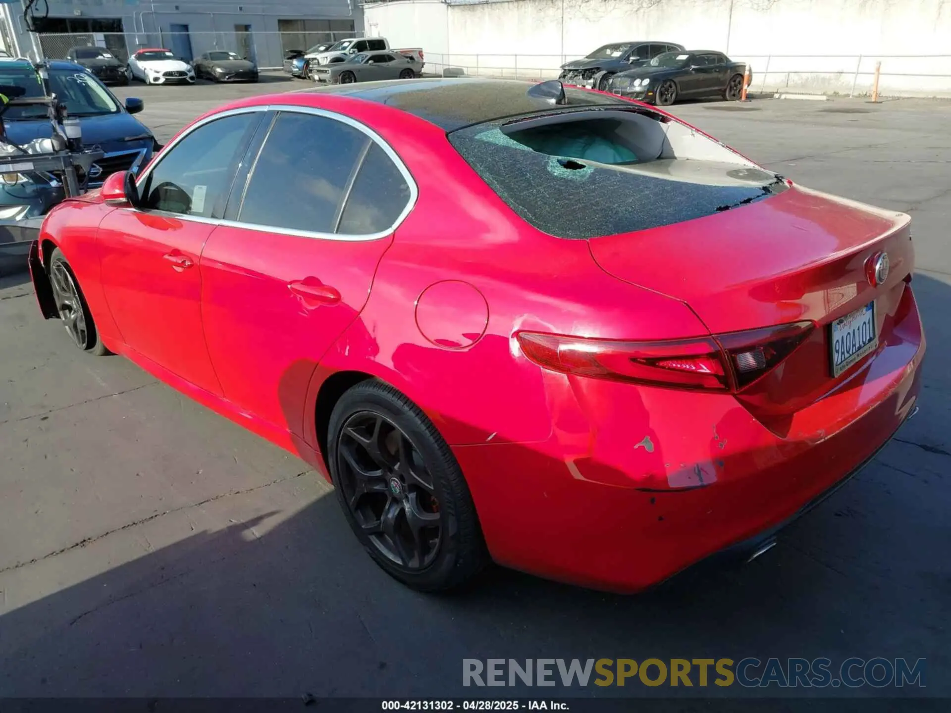 3 fotografías del automóvil dañado ZARFAMAN8K7621009 ALFA ROMEO GIULIA 2019