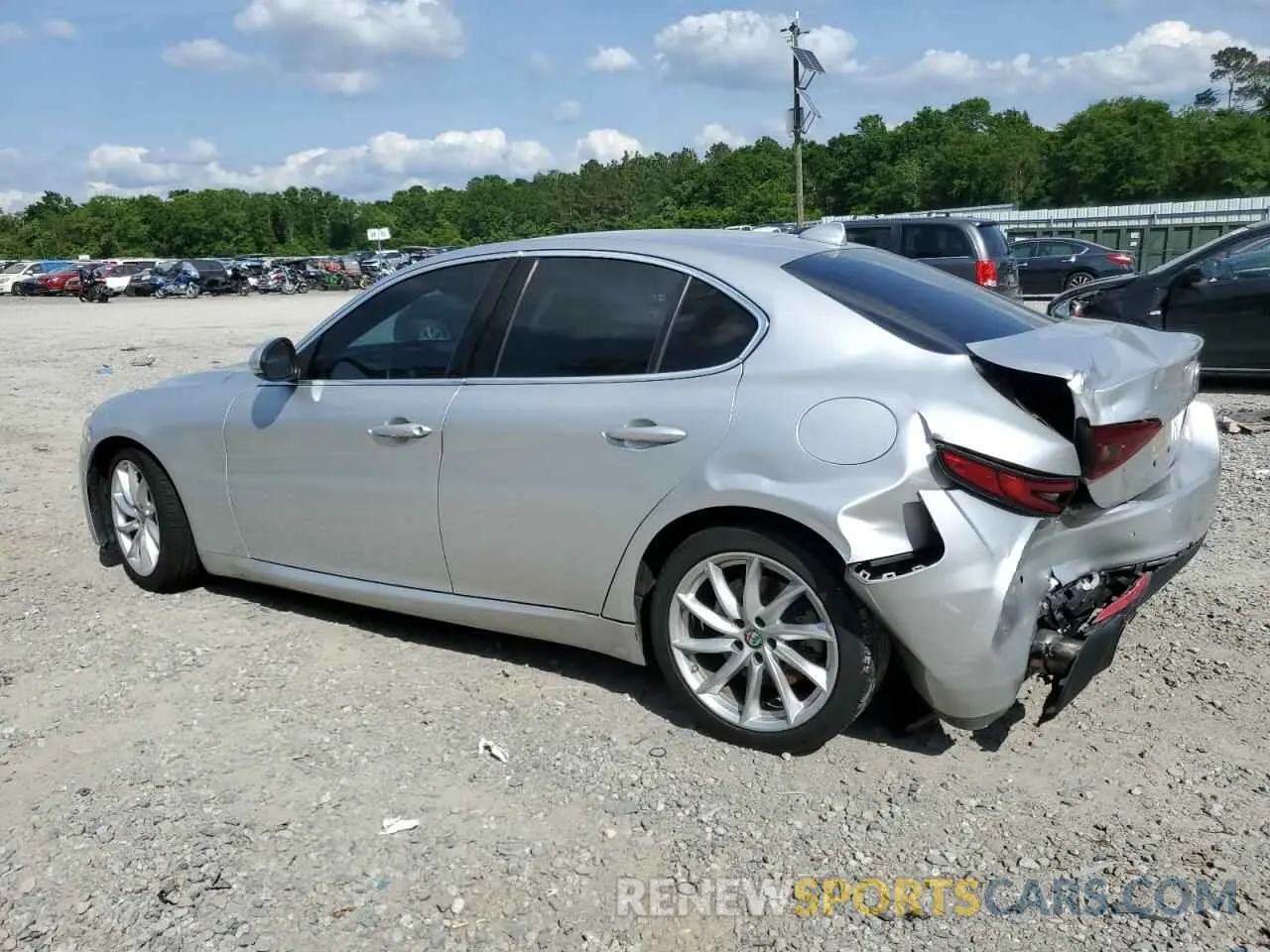 2 fotografías del automóvil dañado ZARFAMAN9K7604090 ALFA ROMEO GIULIA 2019