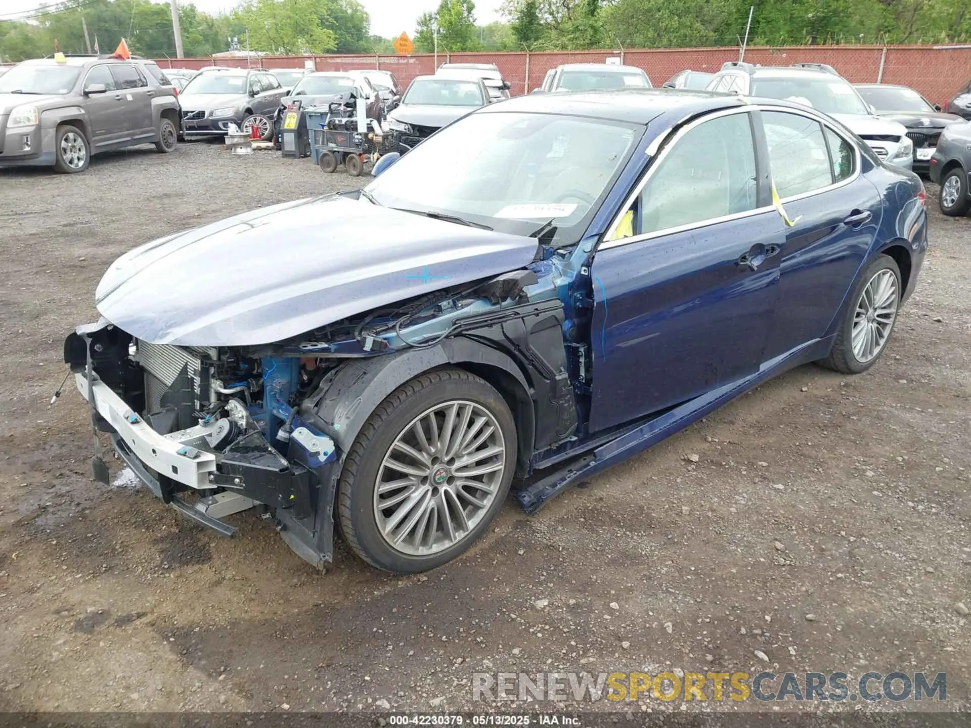 2 fotografías del automóvil dañado ZARFAMBN0K7607037 ALFA ROMEO GIULIA 2019