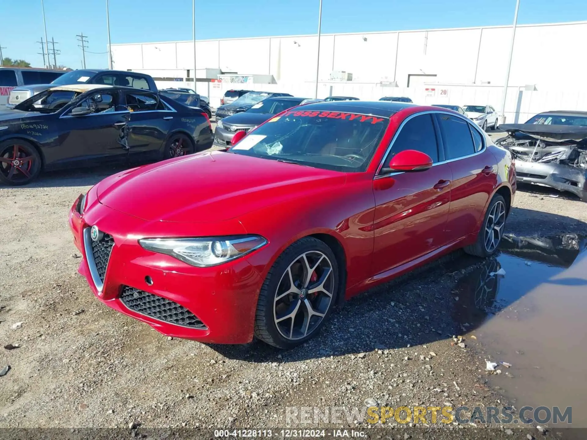 2 fotografías del automóvil dañado ZARFANBN9K7618754 ALFA ROMEO GIULIA 2019