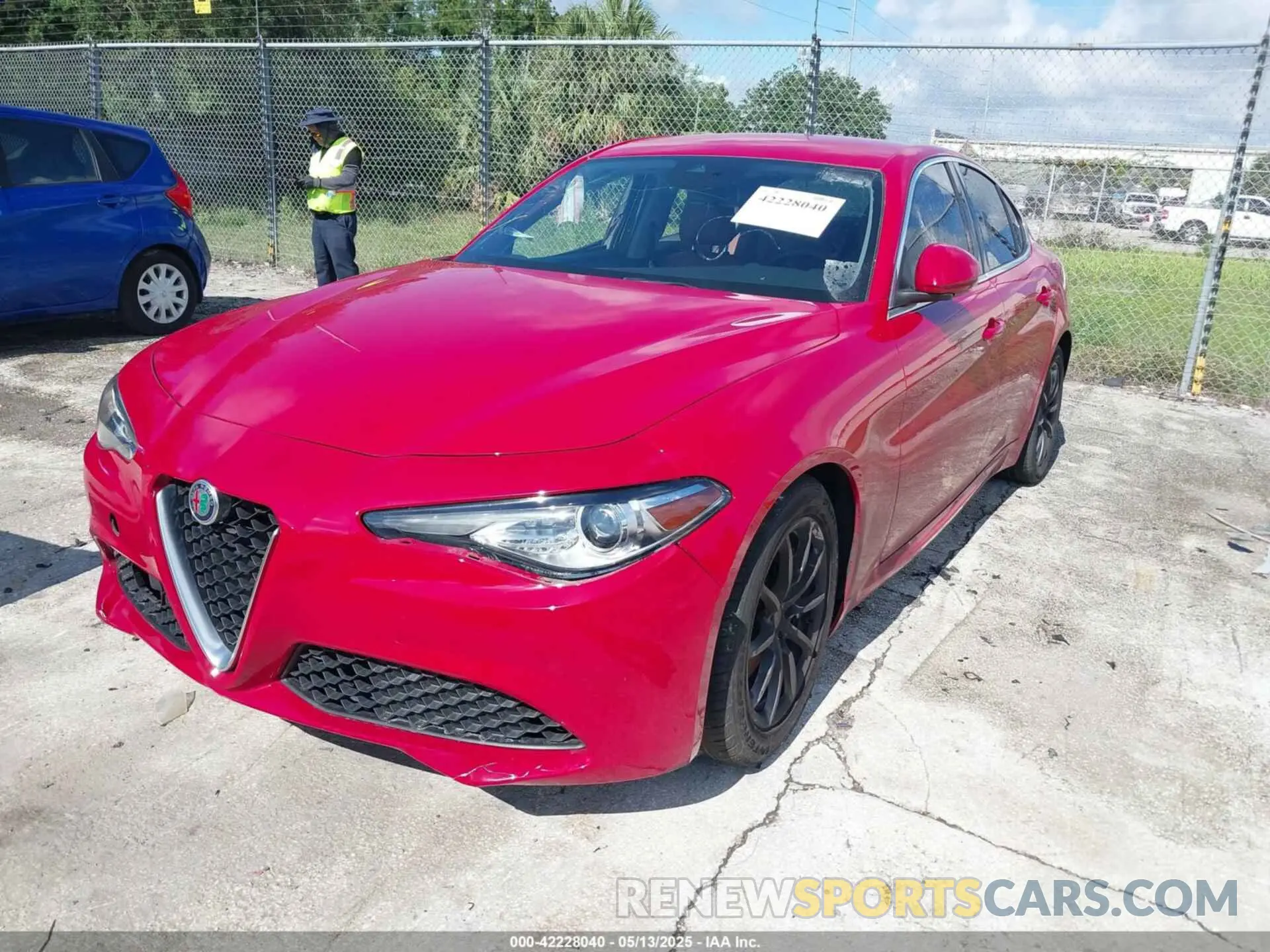 2 fotografías del automóvil dañado ZARFAMAN0L7631101 ALFA ROMEO GIULIA 2020