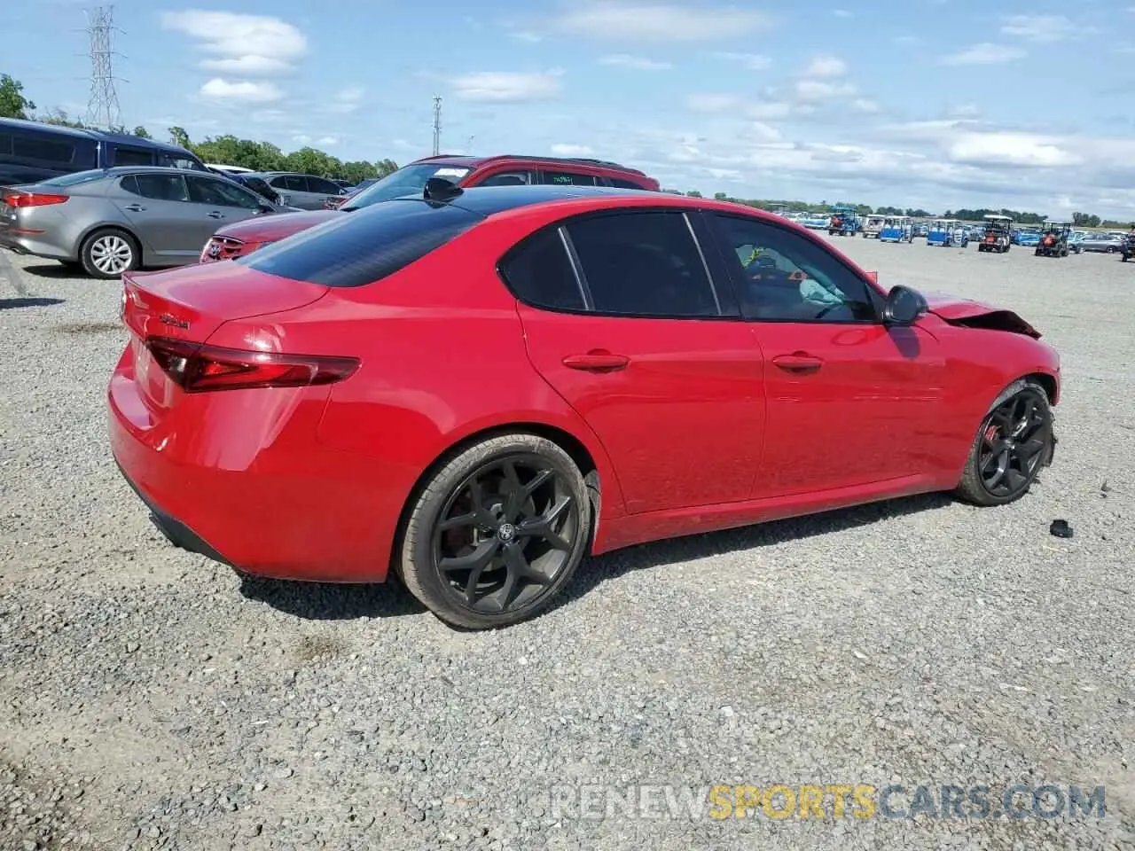 3 fotografías del automóvil dañado ZARFAMAN1L7625954 ALFA ROMEO GIULIA 2020