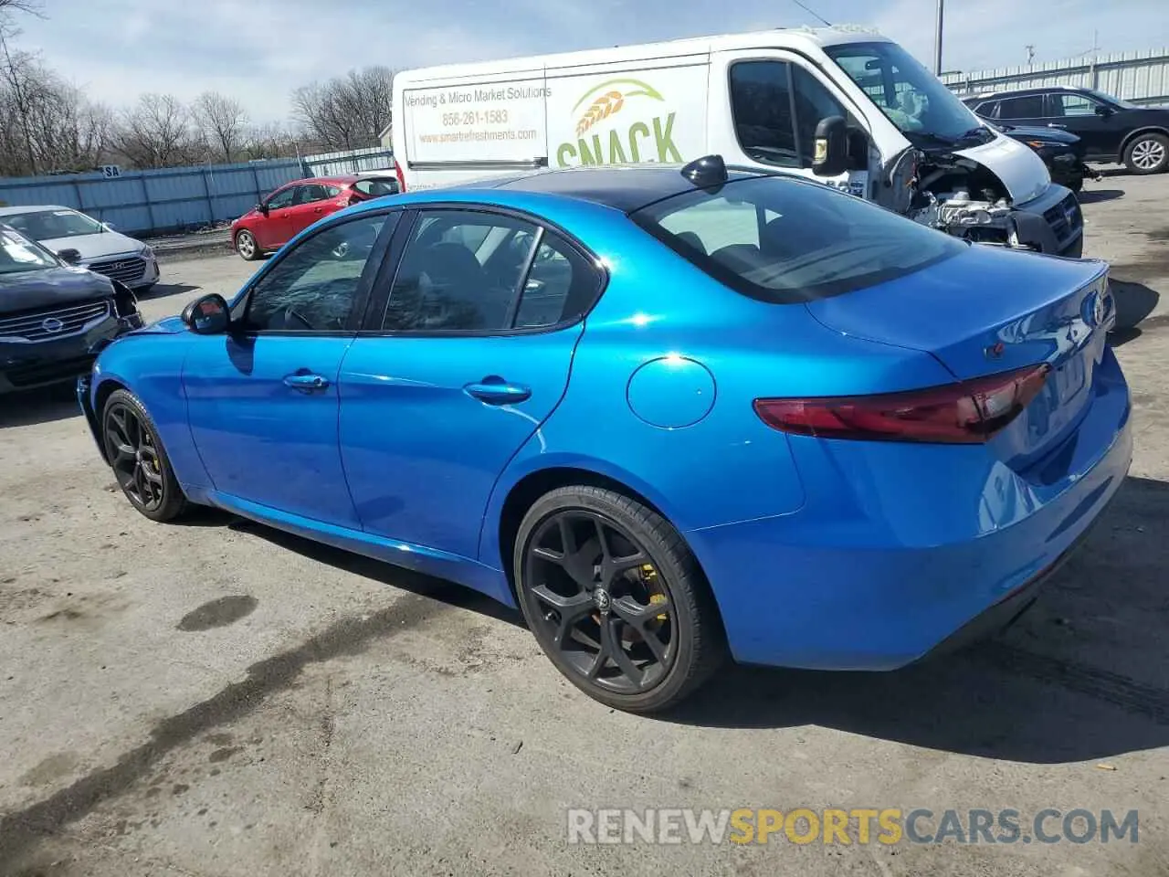2 fotografías del automóvil dañado ZARFANBN0L7633662 ALFA ROMEO GIULIA 2020