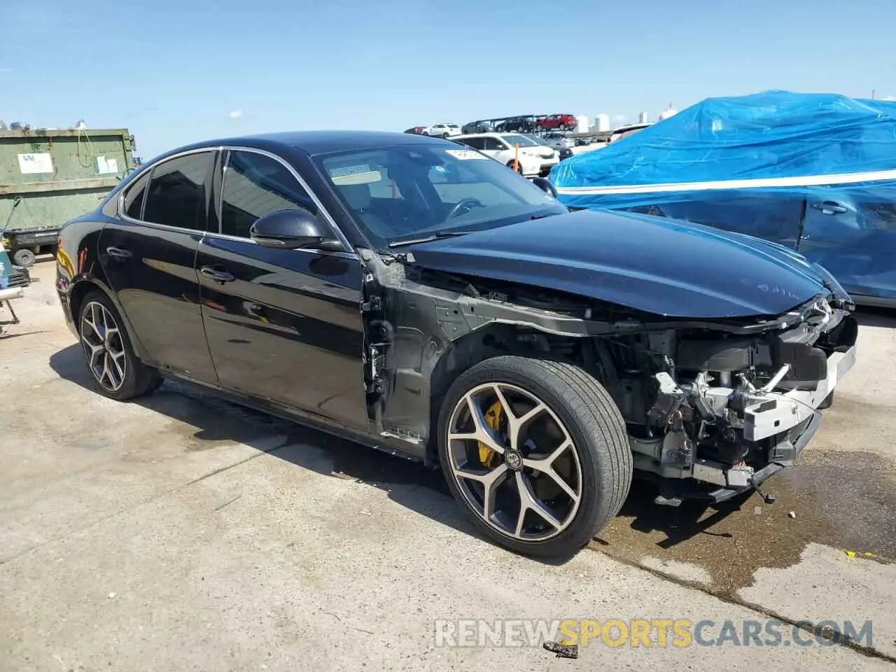 4 fotografías del automóvil dañado ZARFANBN3L7625541 ALFA ROMEO GIULIA 2020