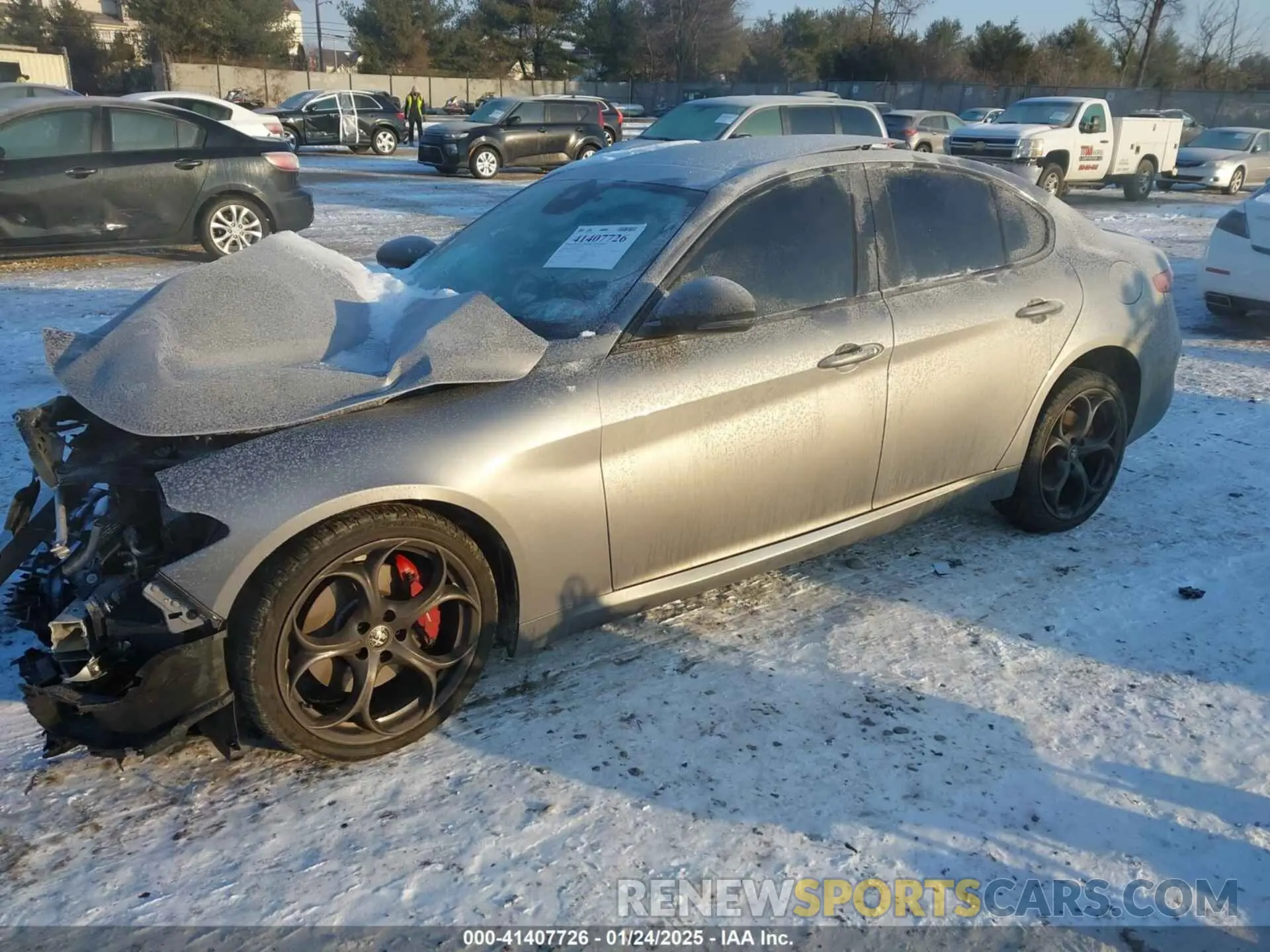 2 fotografías del automóvil dañado ZARFANBN8L7625938 ALFA ROMEO GIULIA 2020