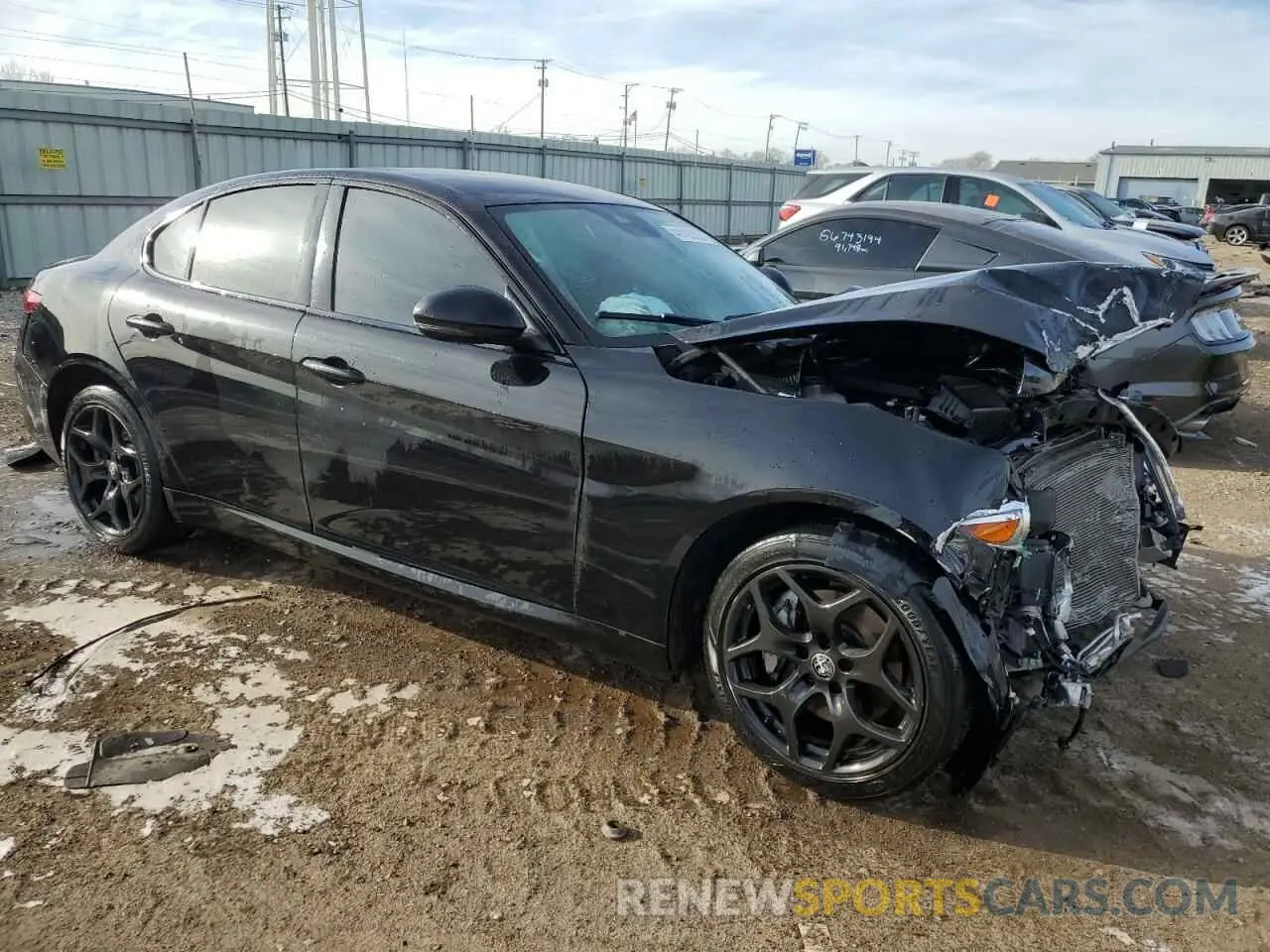 4 fotografías del automóvil dañado ZARFANANXM7648317 ALFA ROMEO GIULIA 2021