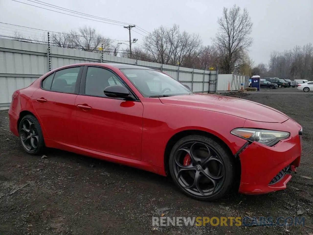 4 fotografías del automóvil dañado ZARFANBN4M7647744 ALFA ROMEO GIULIA 2021