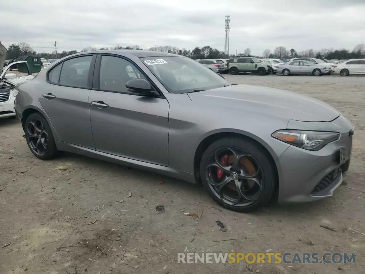 4 fotografías del automóvil dañado ZARFANBN5M7643959 ALFA ROMEO GIULIA 2021