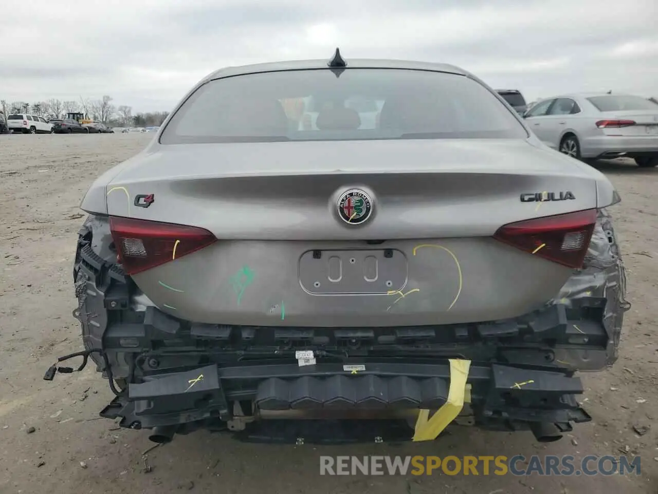 6 fotografías del automóvil dañado ZARFANBN5M7643959 ALFA ROMEO GIULIA 2021