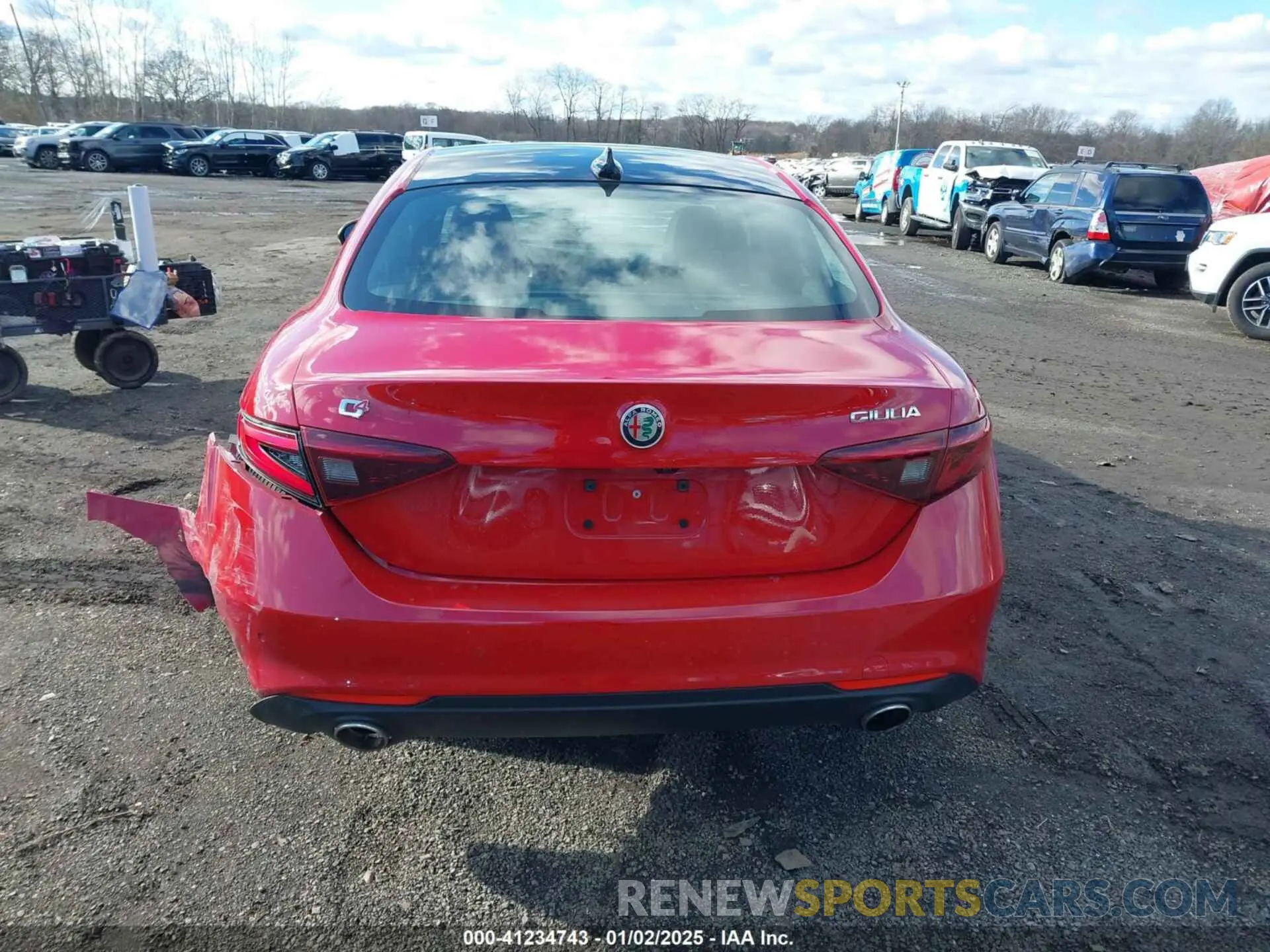 16 fotografías del automóvil dañado ZARFANBN5M7645601 ALFA ROMEO GIULIA 2021