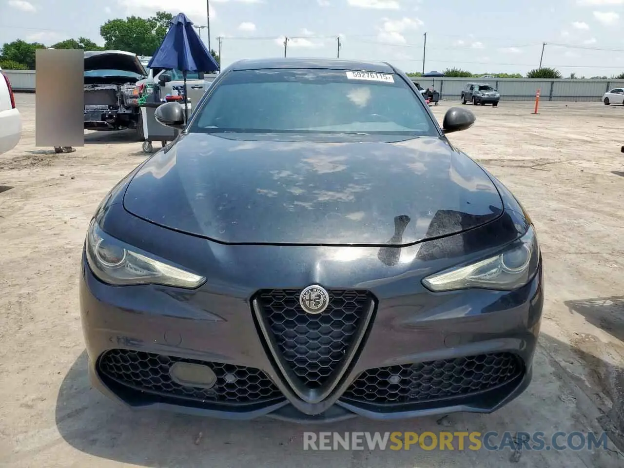 5 fotografías del automóvil dañado ZARFANBN7M7643882 ALFA ROMEO GIULIA 2021